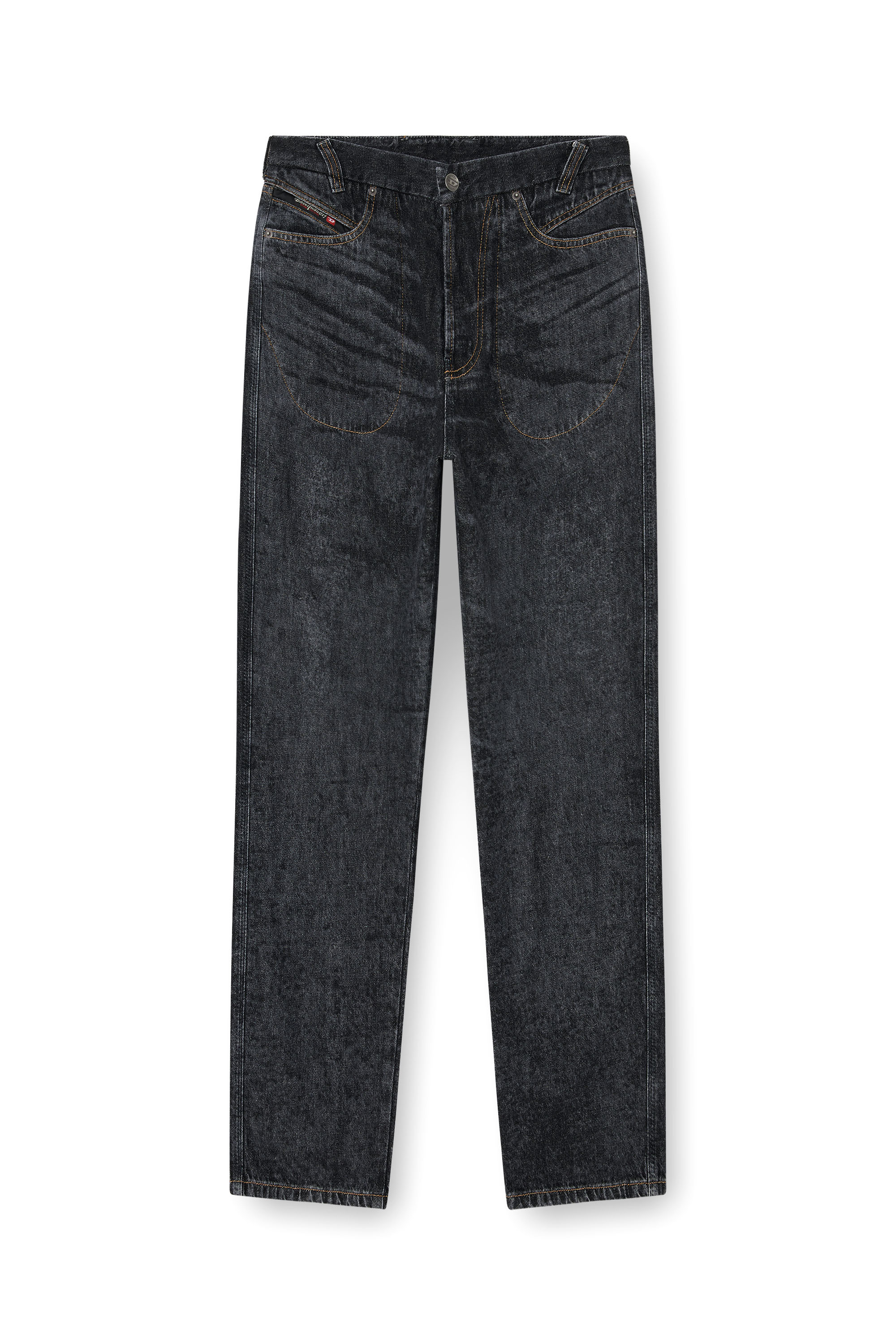 Diesel - Relaxed Jeans D-Marcus 09Q24 Uomo, Nero/Grigio scuro - Image 3