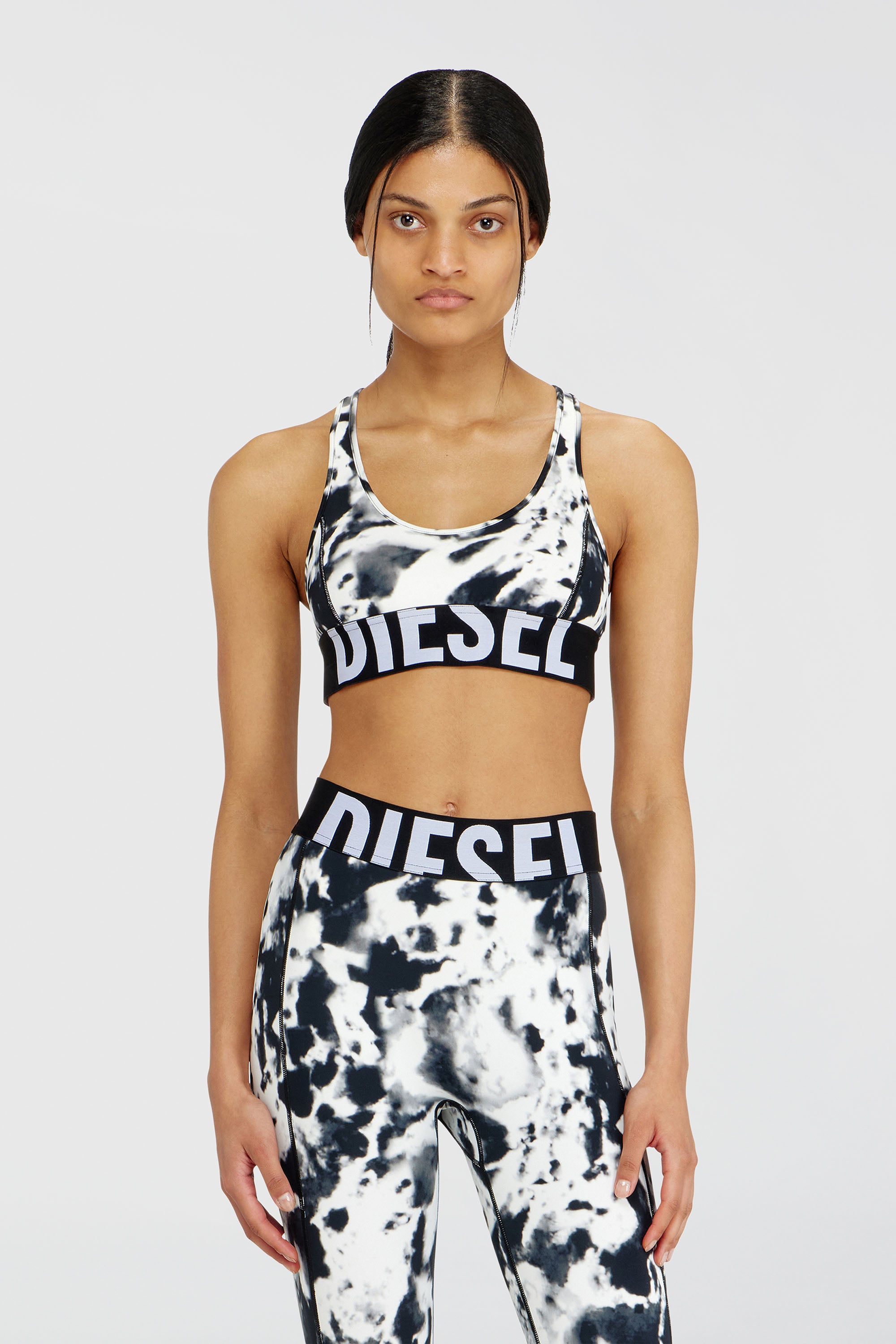 Diesel - ALLISON-D-POP, Reggiseno sportivo in microfibra stampata Donna in Multicolor - 2