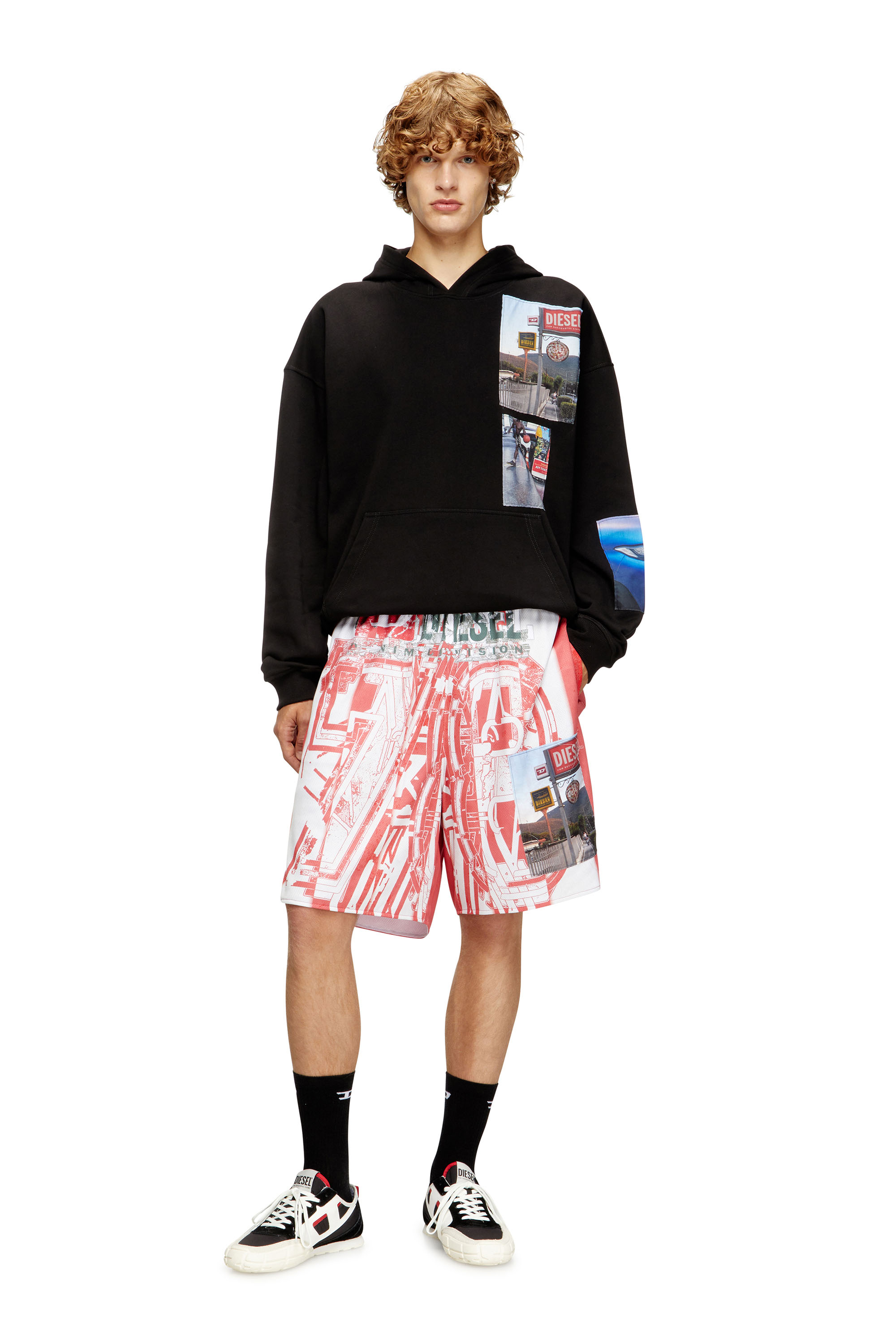 Diesel - S-BOXT-HOOD-T6, Hoodie con patch fotografiche con logo Uomo in Nero - 2