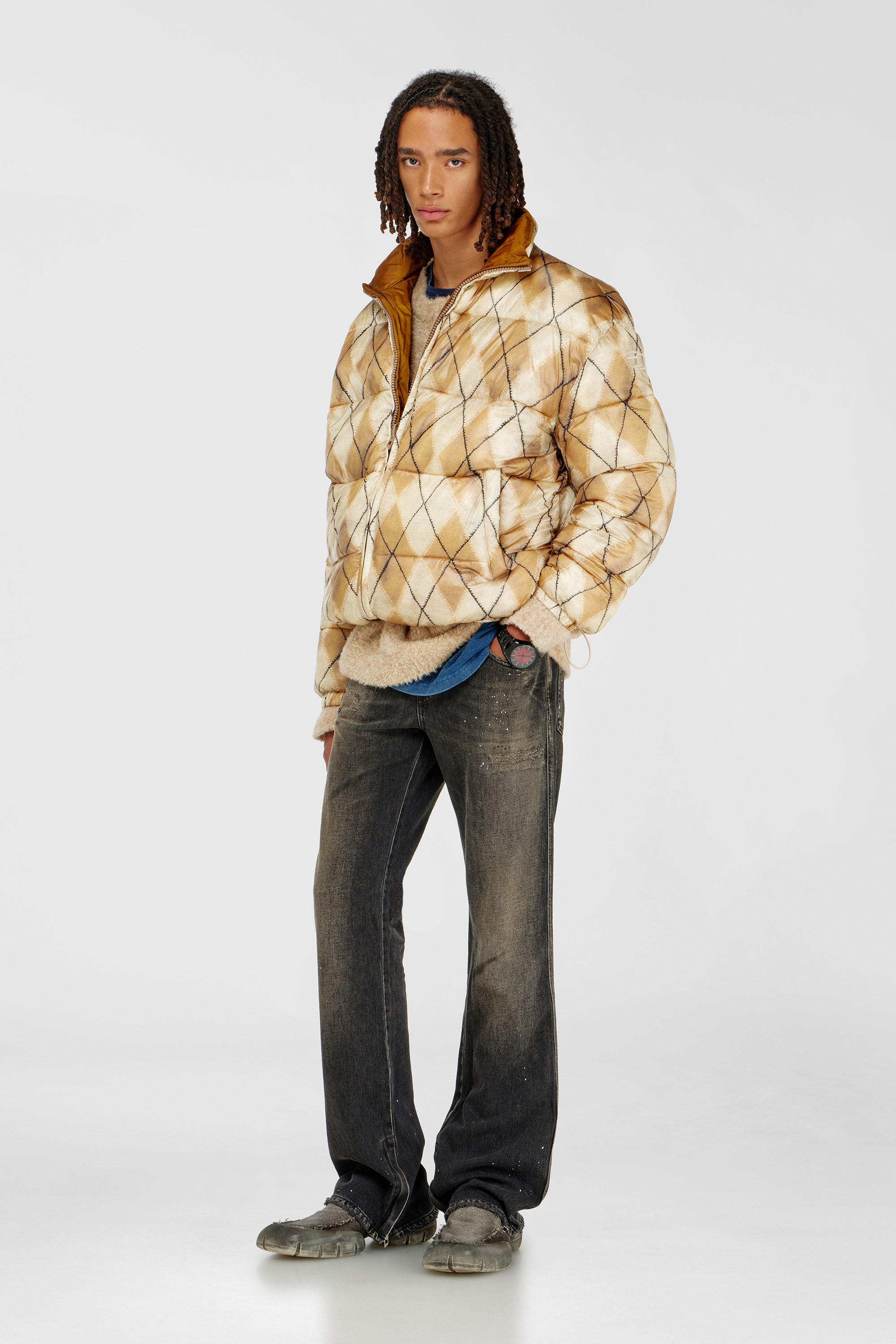 Diesel - Bootcut Jeans 1998 D-Buck 09P64 Uomo, Nero/Grigio scuro - Image 1