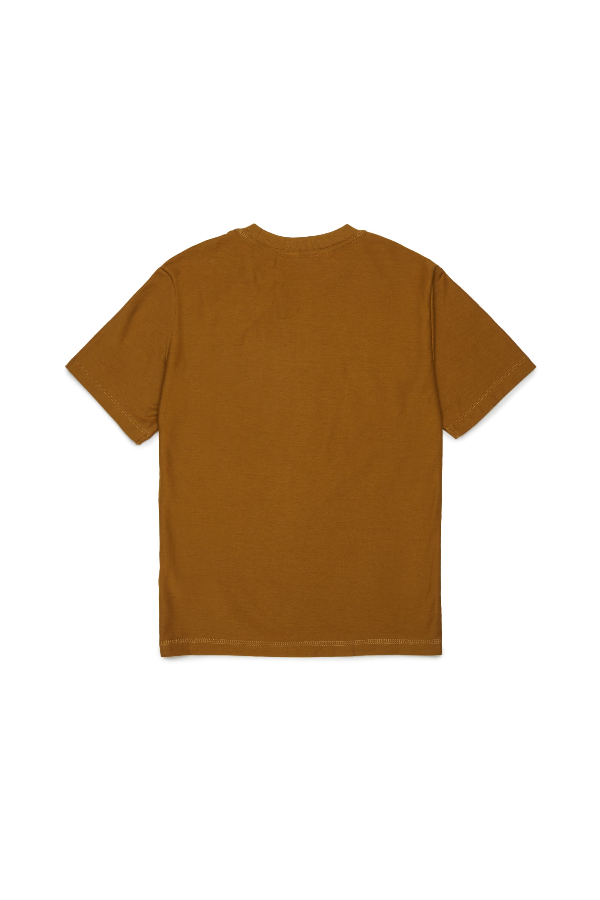 Diesel - TFRIT OVER, T-shirt con logo Oval D ed effetto streaky Uomo in Marrone - 2