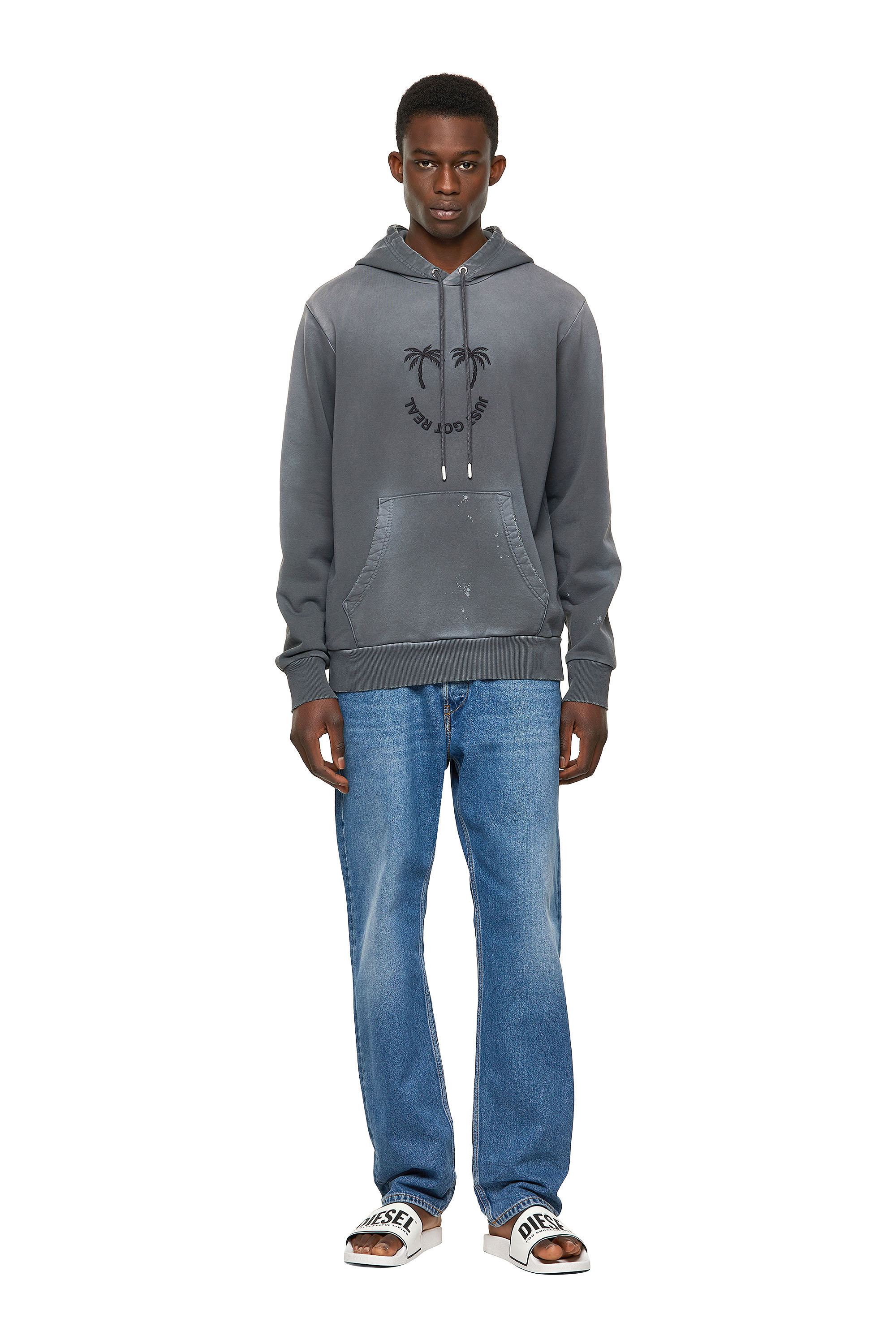 S-GIRK-HOOD-B5, Grigio scuro Diesel - S-GIRK-HOOD-B5, Grigio scuro - Image 1