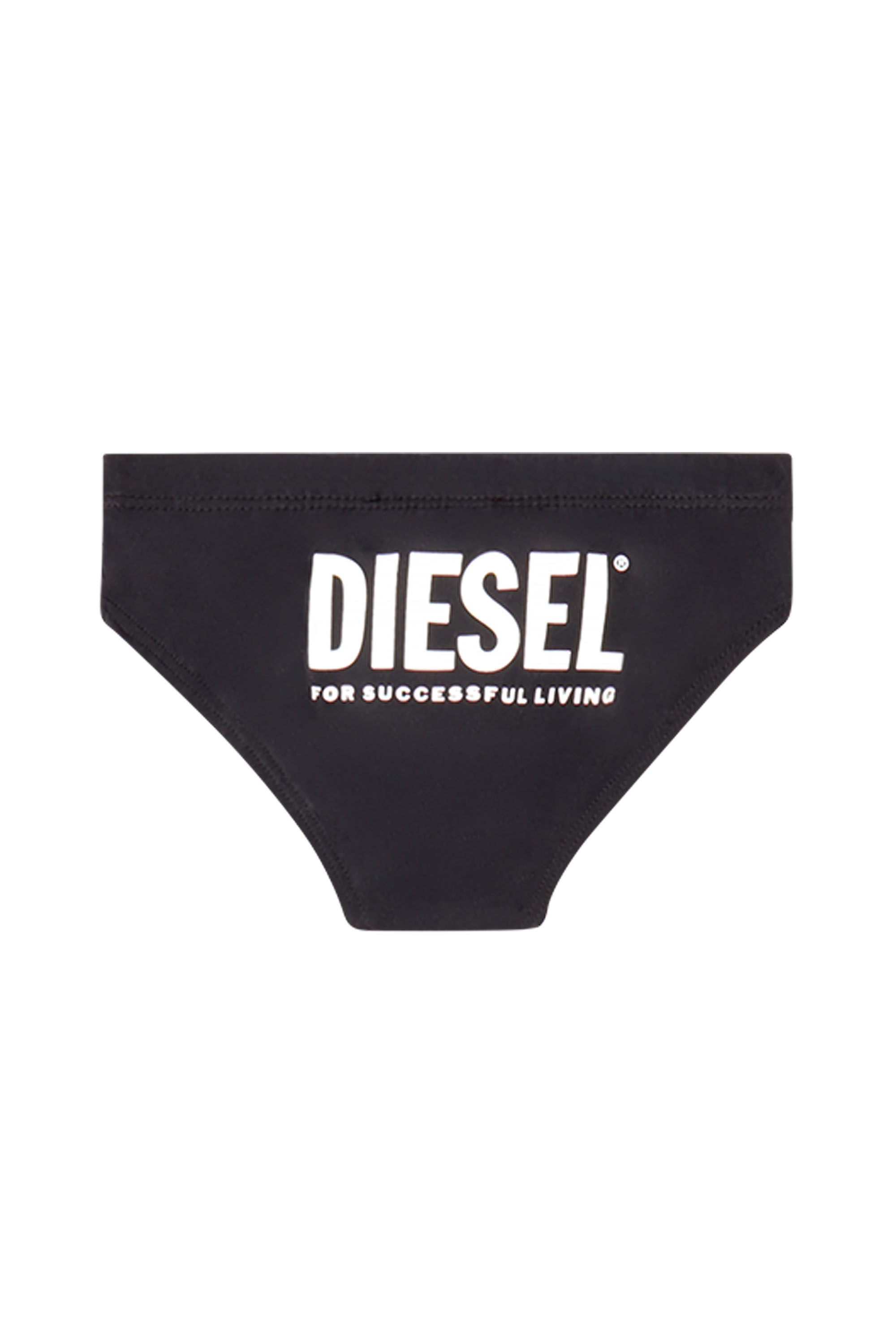 Diesel - MILVOB, Man Swim briefs with maxi logo in Black - Image 2