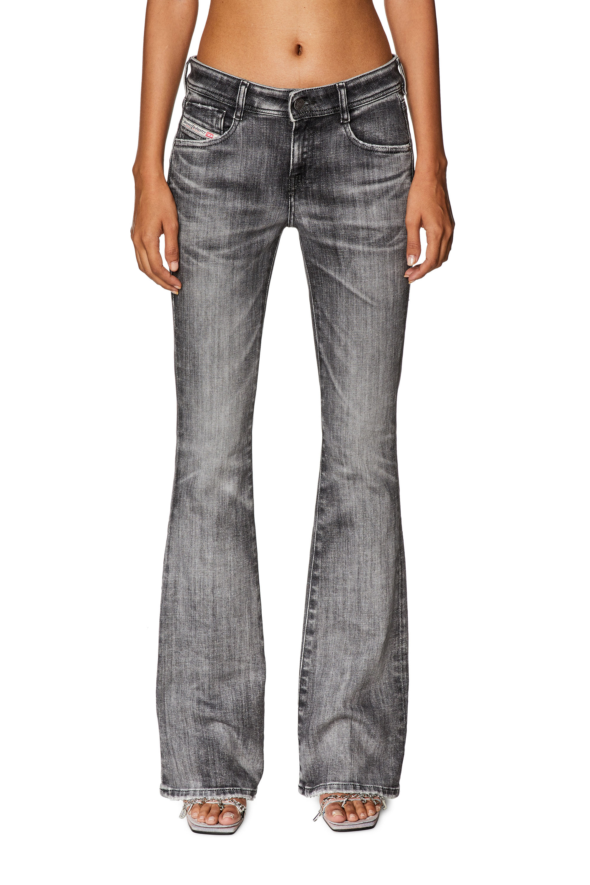 Diesel - Bootcut and Flare Jeans 1969 D-Ebbey 09G38, Nero/Grigio scuro - Image 2