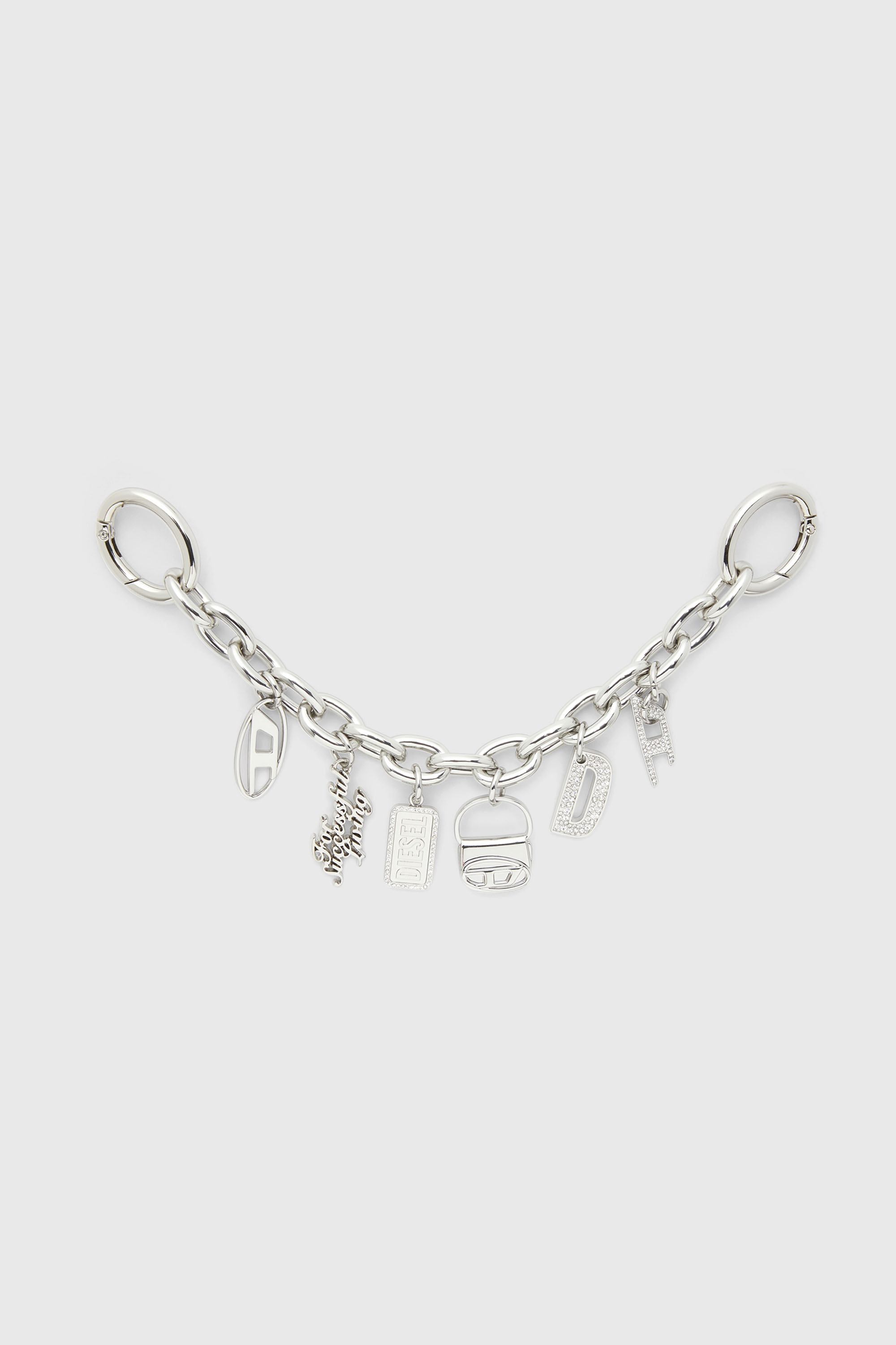 Diesel - CHAIN-D S, Charm con catena staccabile Donna in Argento - 1