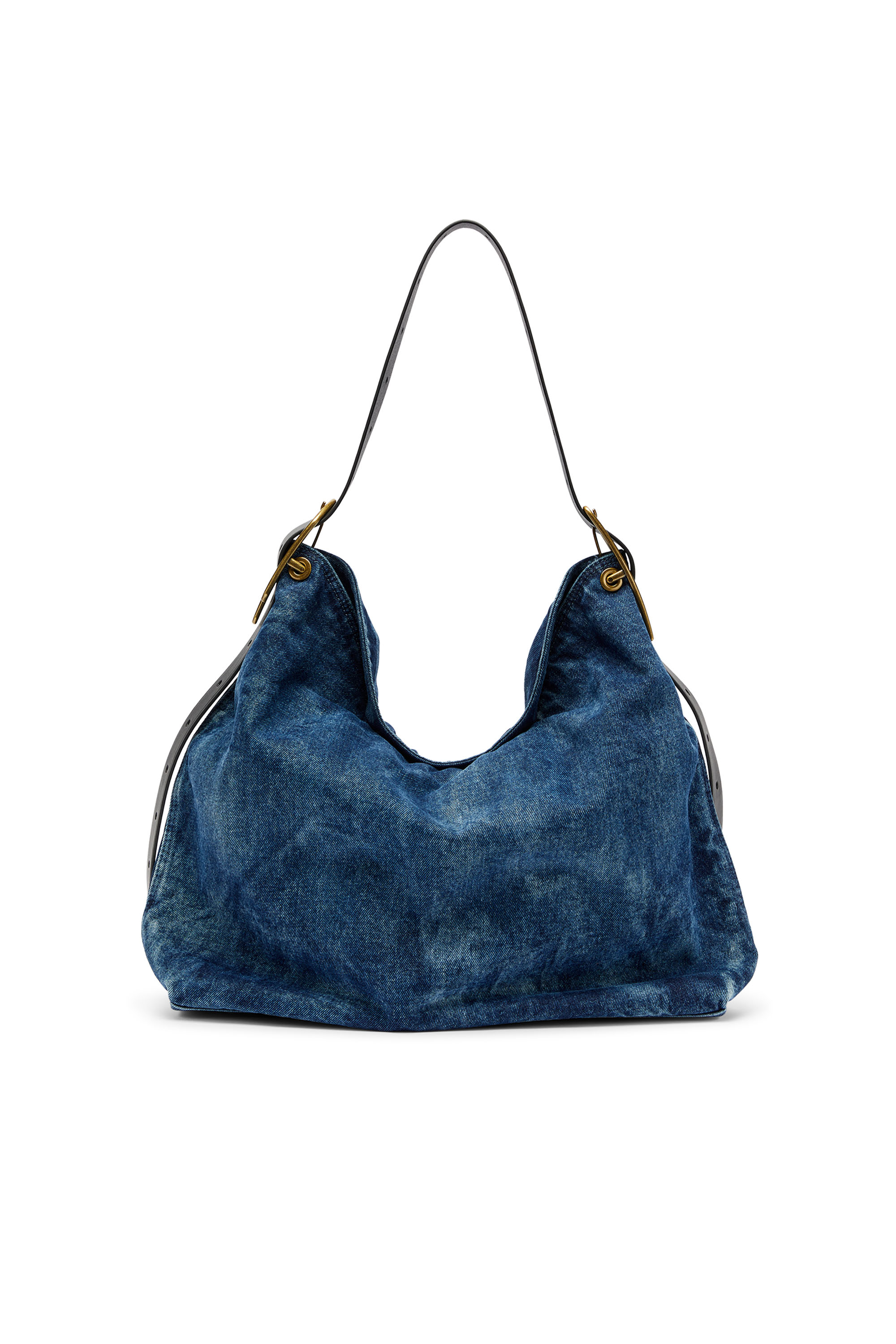 Diesel - D-LINE HOBO, D-Line-Borsa hobo in denim Donna in Blu - 3