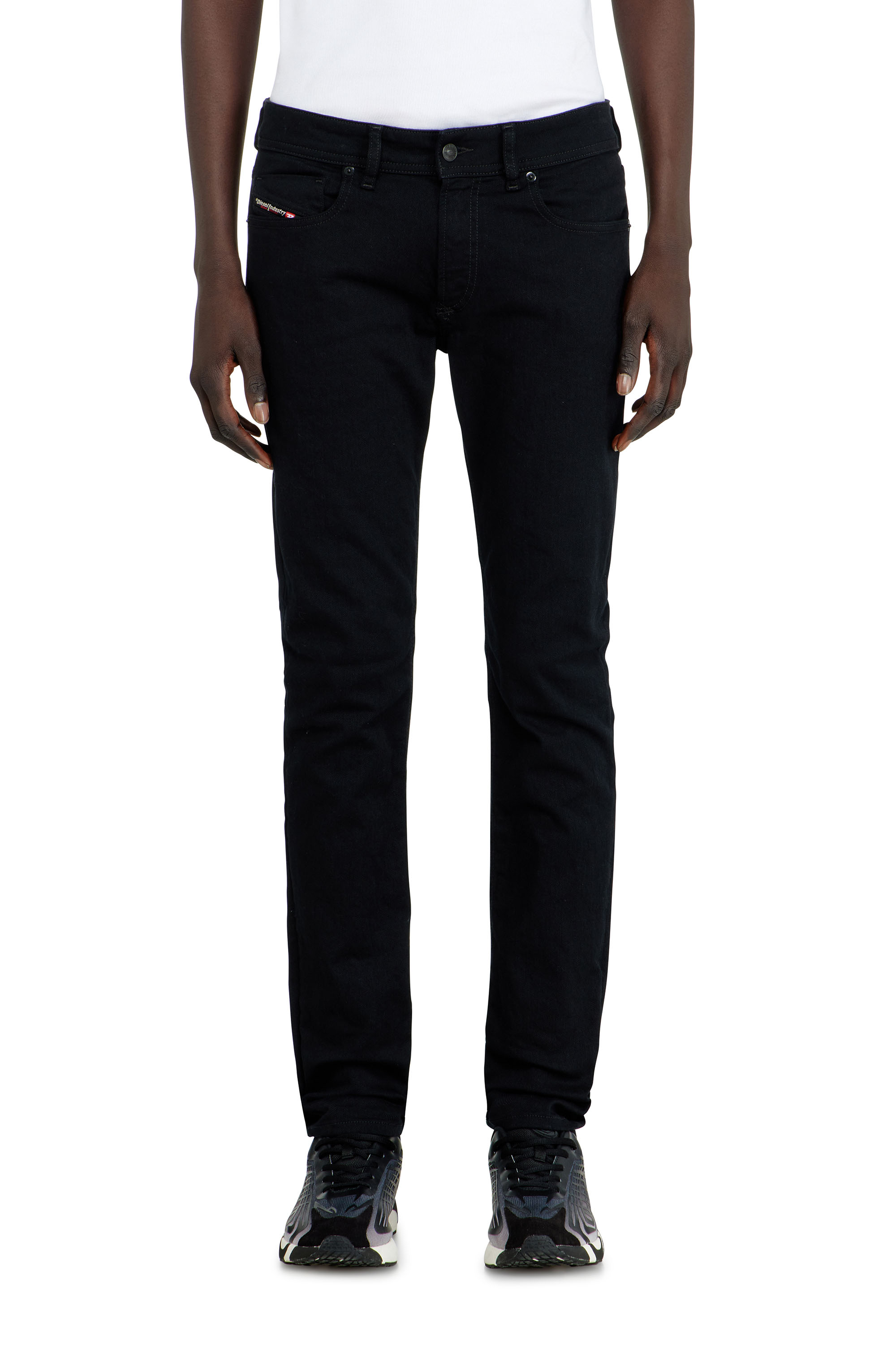 Diesel - Skinny Jeans 1979 Sleenker 09C51 Uomo, Nero/Grigio scuro - Image 4