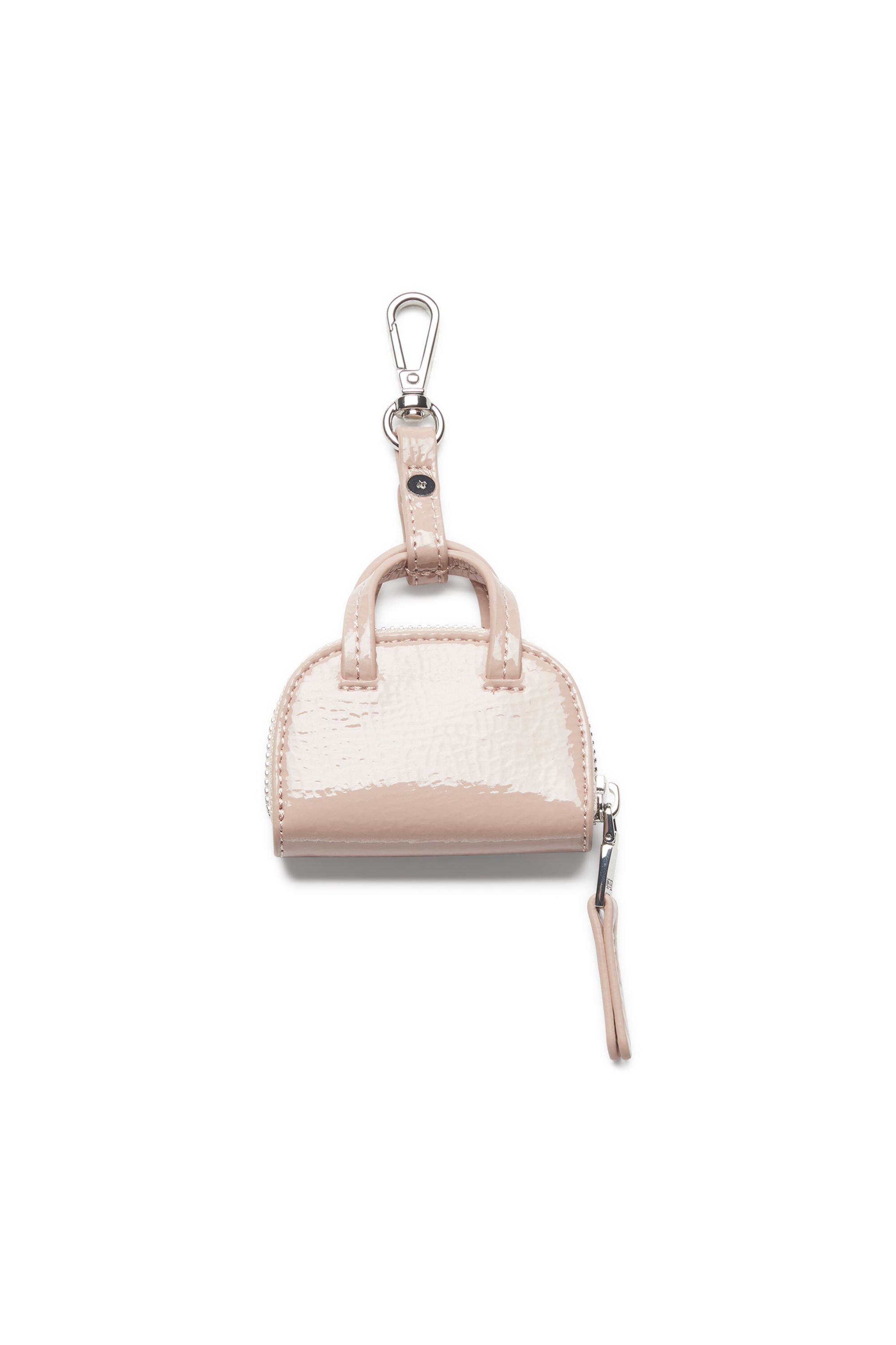 Diesel - 1DR DOME CHARMS, Bag charm in glossy, crinkled naplak Donna in Rosa - 3