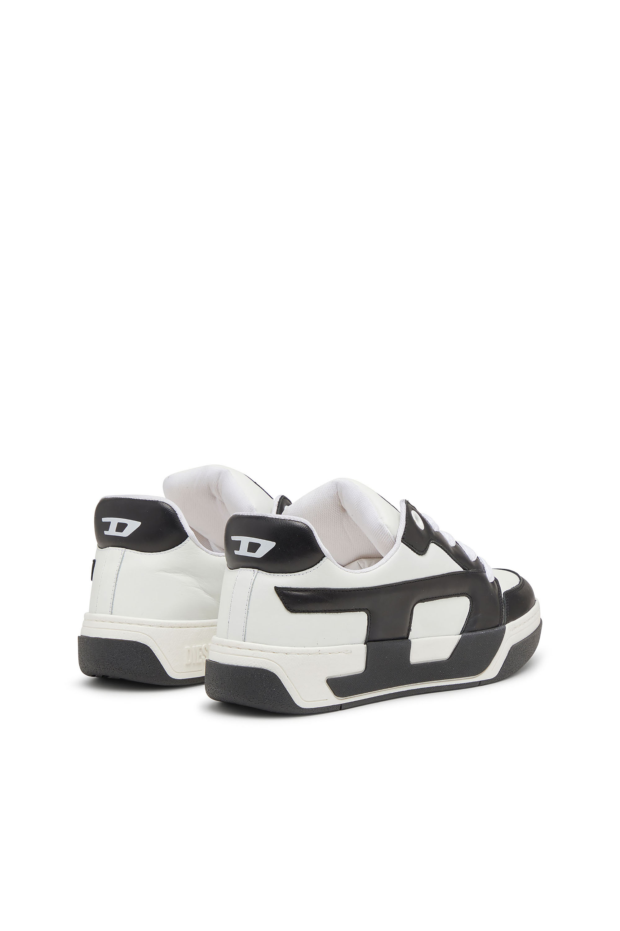Diesel - S-D-OLLIE LOW, S-D-Ollie-Sneaker da uomo in pelle color block Uomo in Bianco - 4