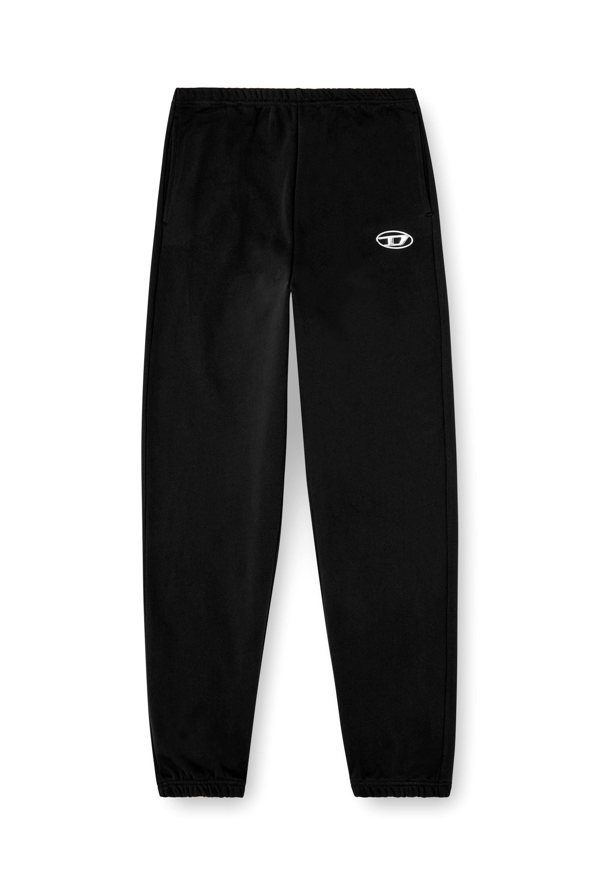 Diesel - P-LACYN-OD, Pantaloni tuta con Oval D metallizzato Donna in Nero - 3