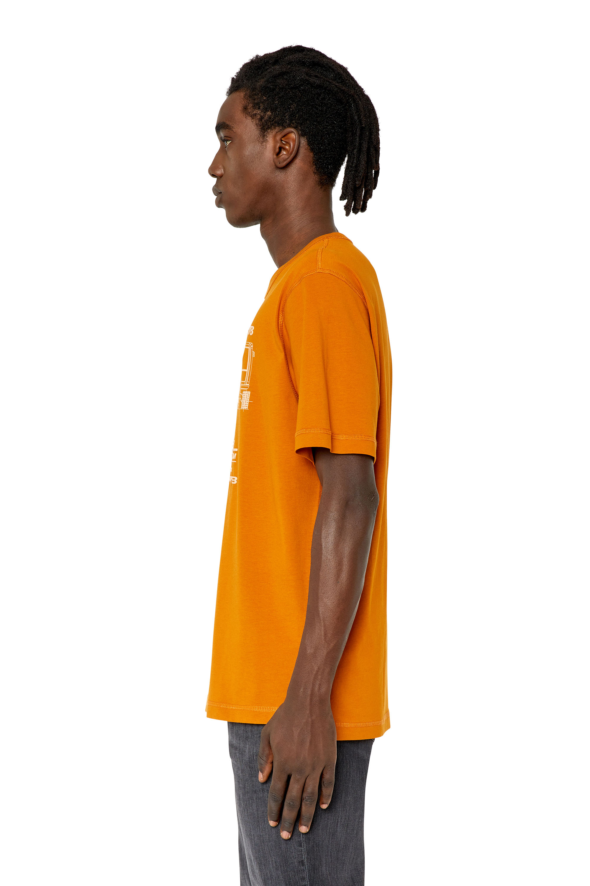 Diesel - T-JUST-SLITS-G1, Arancione - Image 6