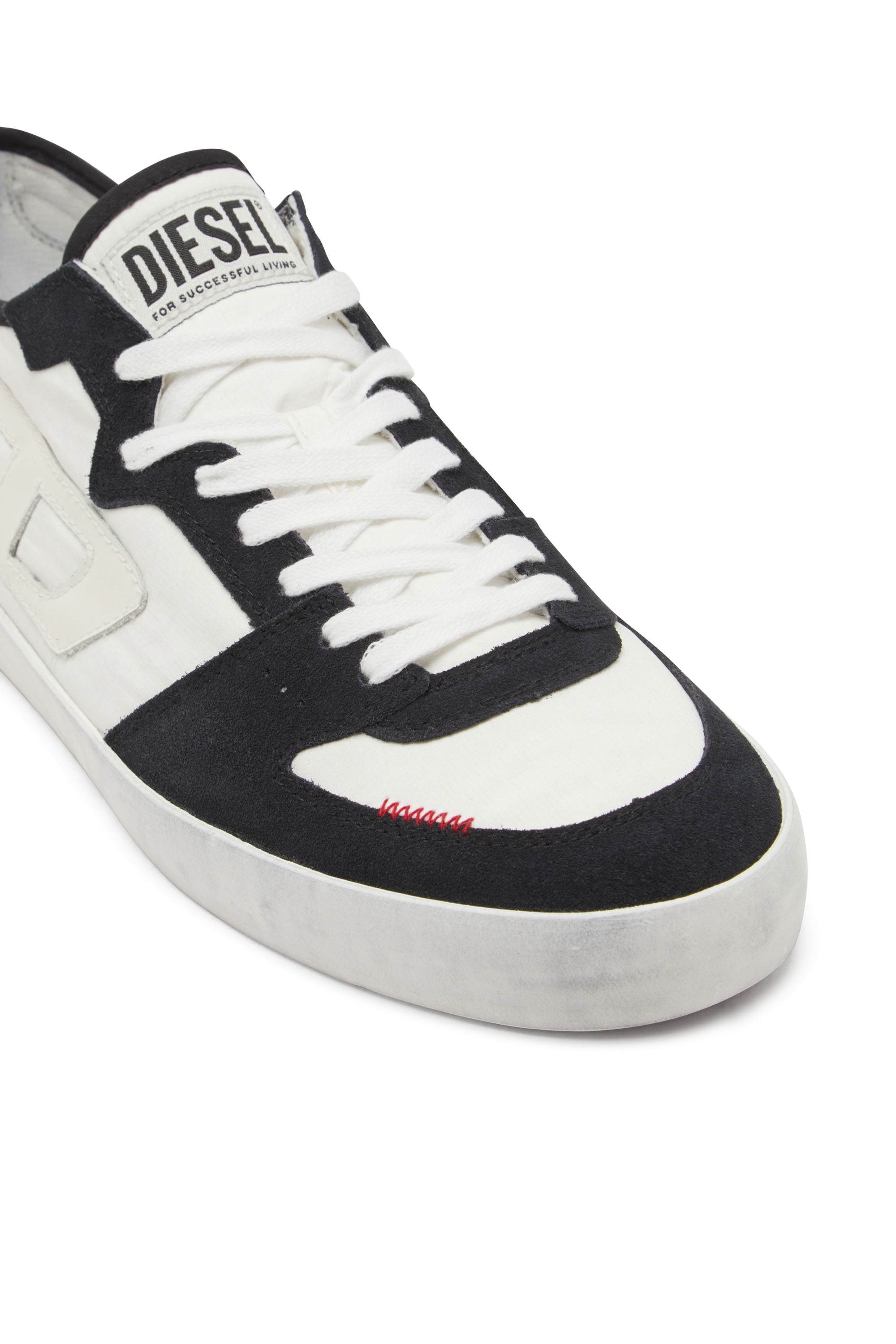 Diesel - S-LEROJI D-1 LOW, Sneaker in ripstop imbottito e suede Uomo in Multicolor - 4