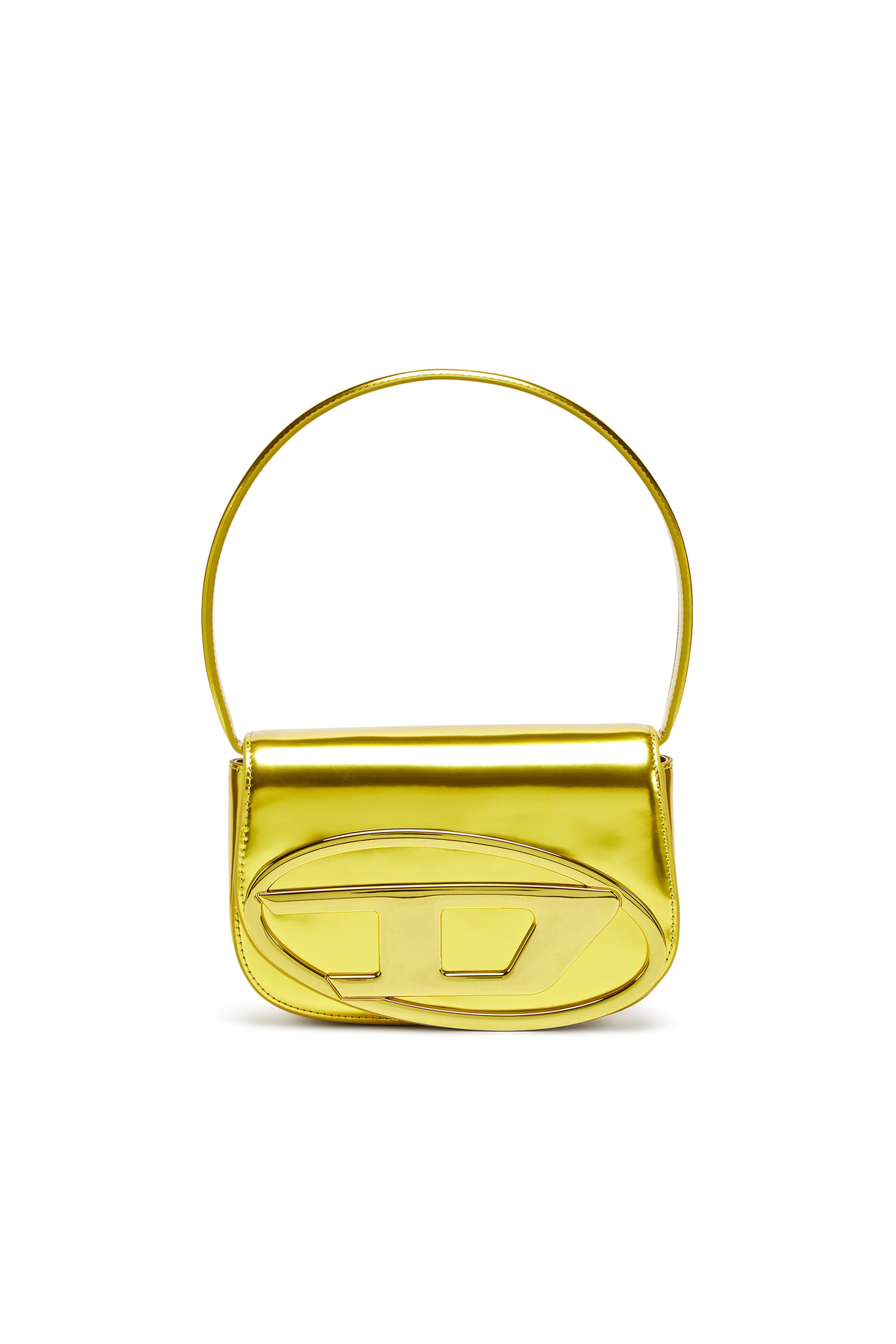 Diesel - 1DR, 1DR-Iconica borsa a spalla in pelle specchiata Donna in Giallo - 1