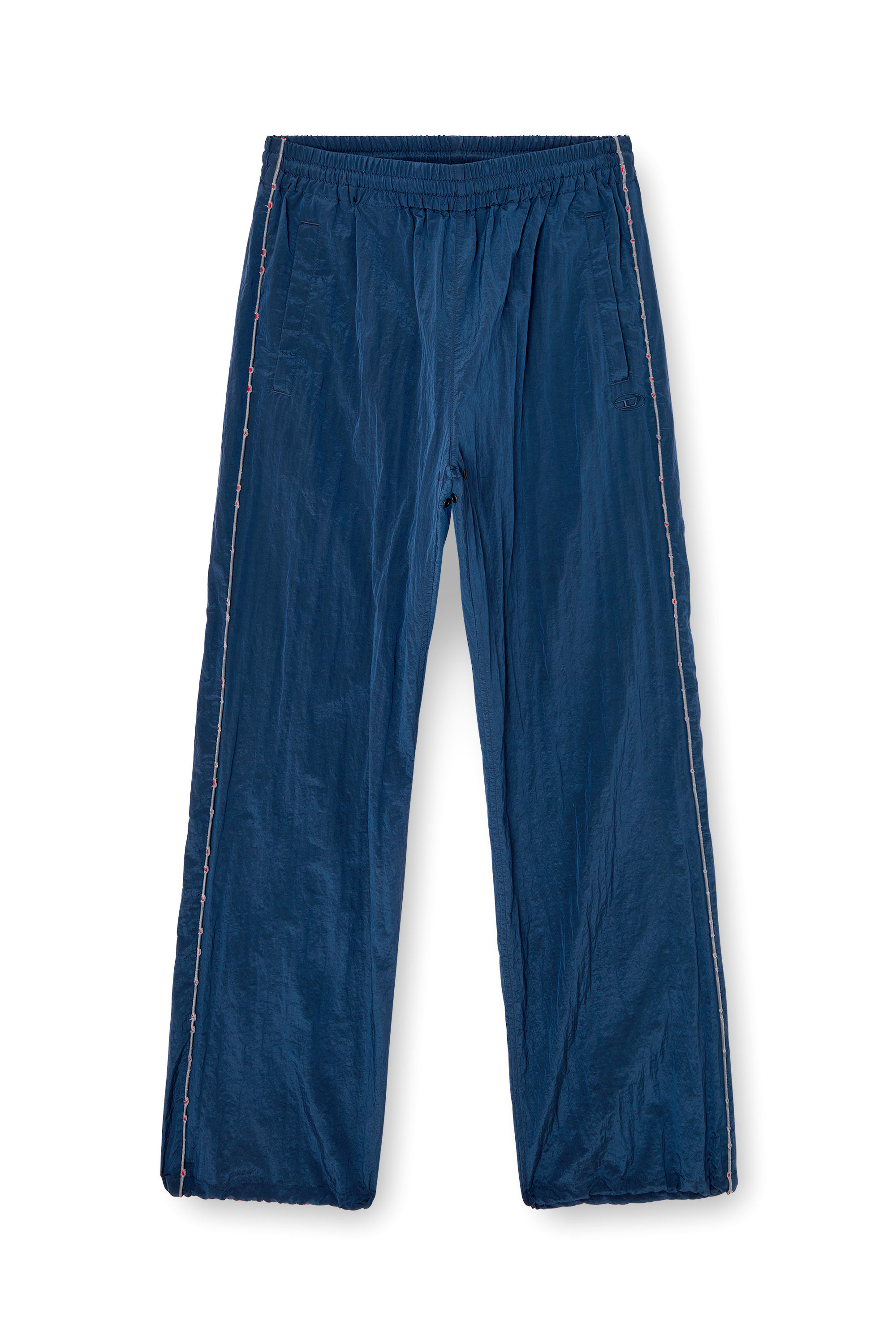 Diesel - P-ANTHEIT, Pantaloni tuta con profili destroyed Uomo in Blu - 3