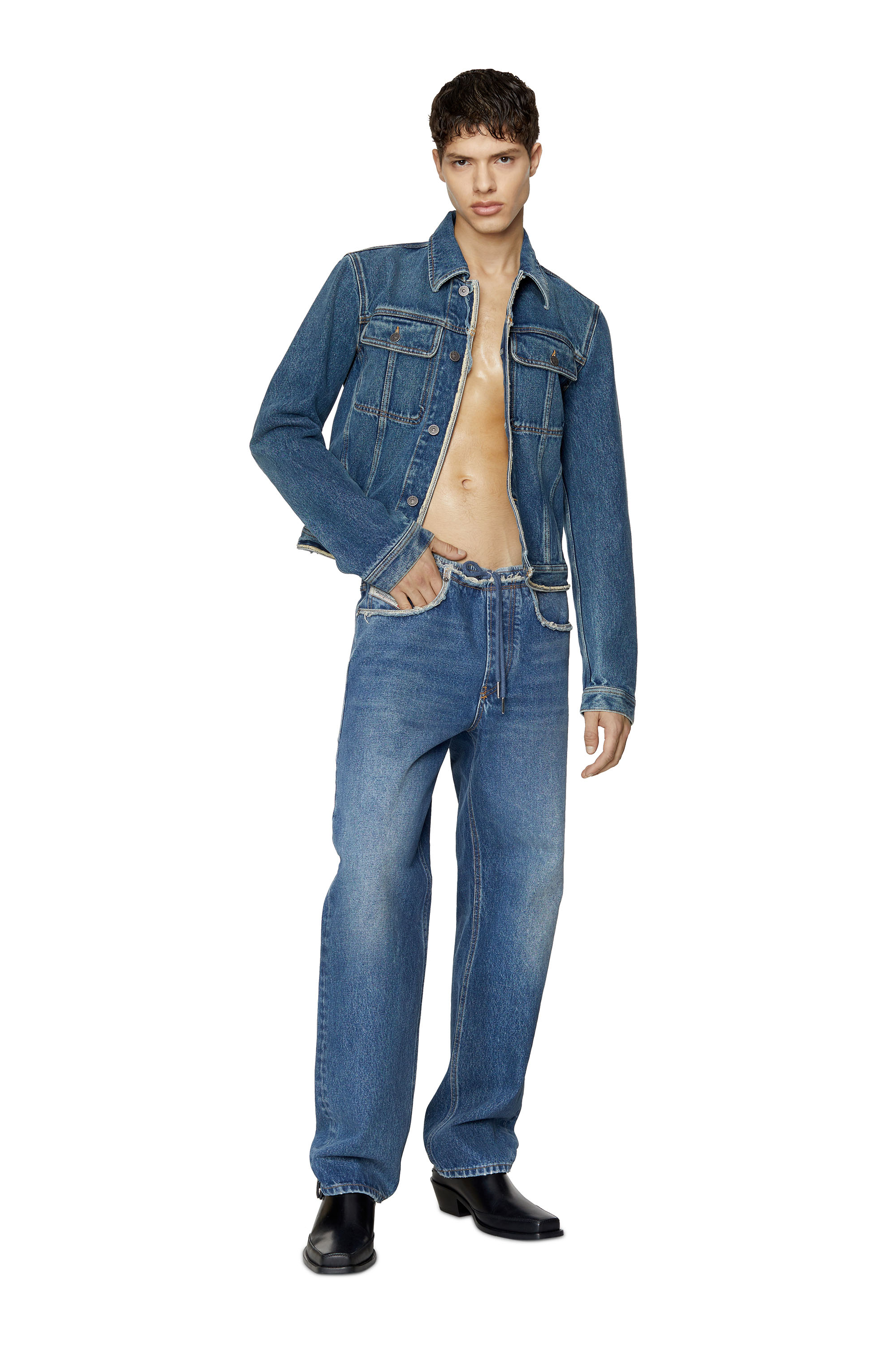 D-Sert 007F2 Straight Jeans, Blu medio - Jeans