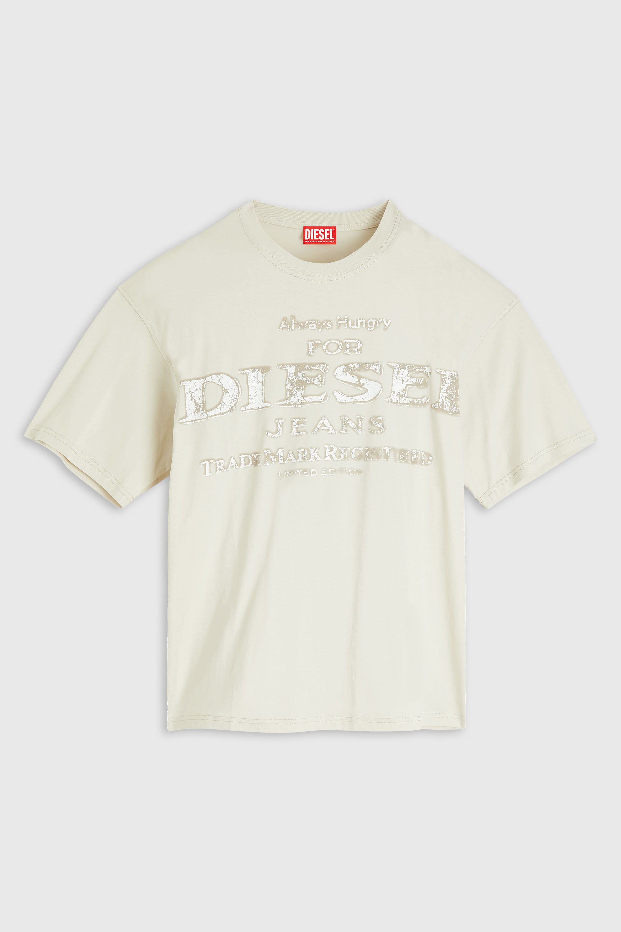 Diesel - T-BOXT-B4, T-shirt con logo effetto crack Uomo in Bianco - 2