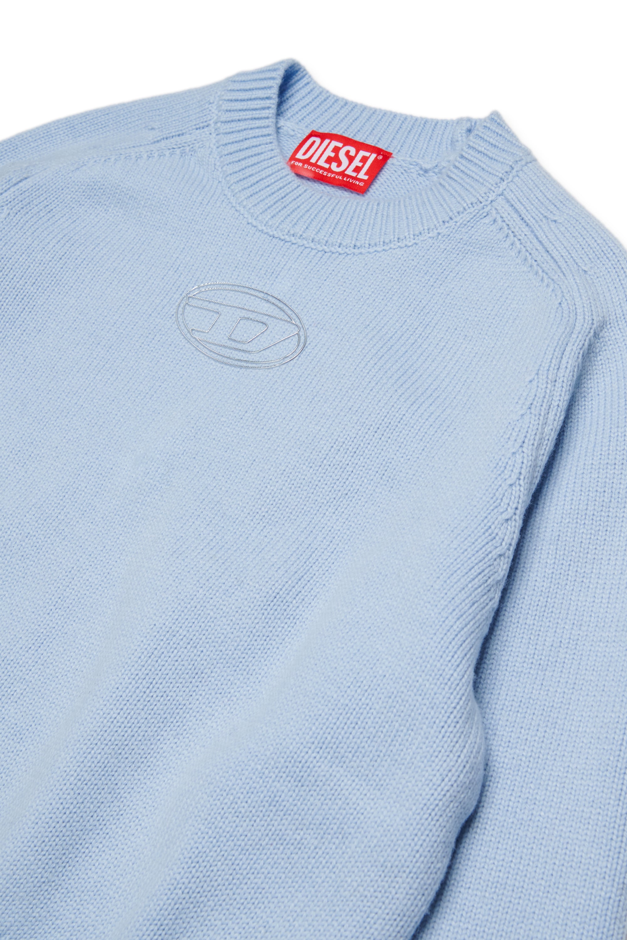 Diesel - KIMLIN, Maglia in cachemire con logo Oval D Donna in Blu - 3