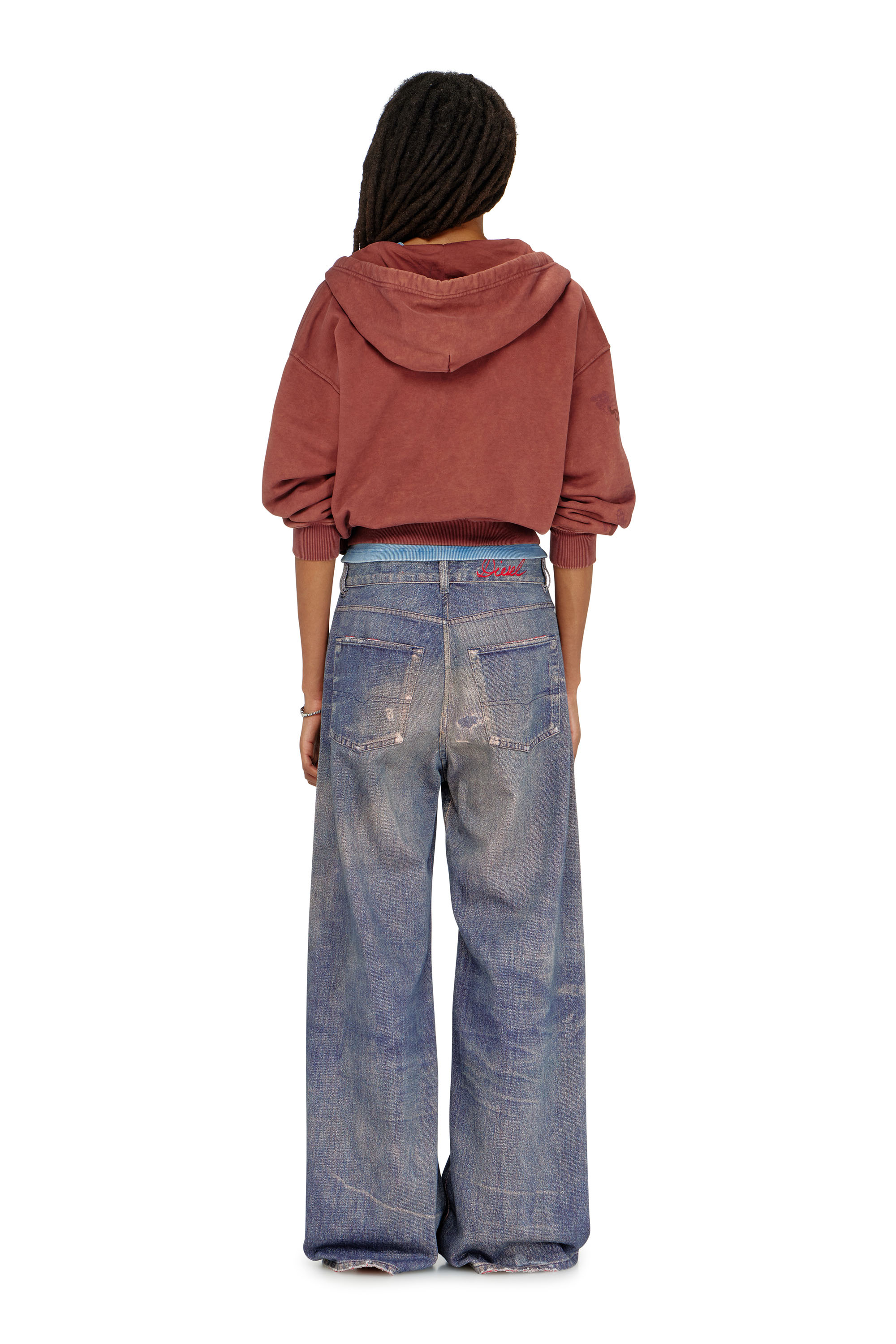 Diesel - Relaxed Jeans 1996 D-Sire 09P95 Donna, Blu Scuro - Image 3