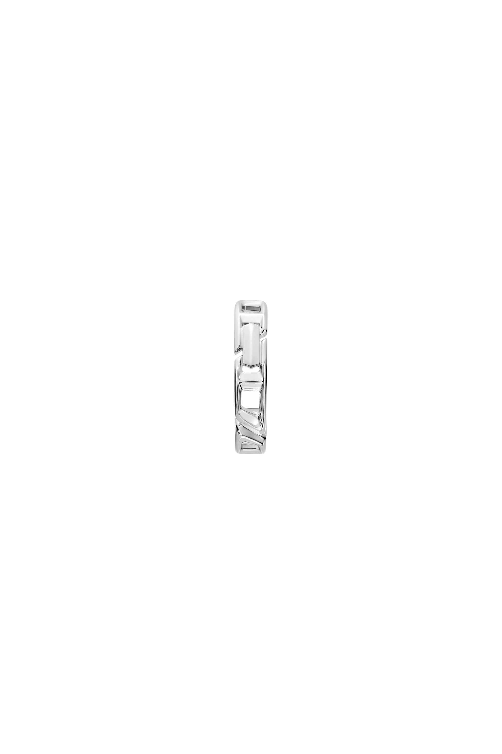 Diesel - DL1361040 STERLING SILVER JEWEL, Orecchino a cerchio in argento sterling Unisex in Argento - 2