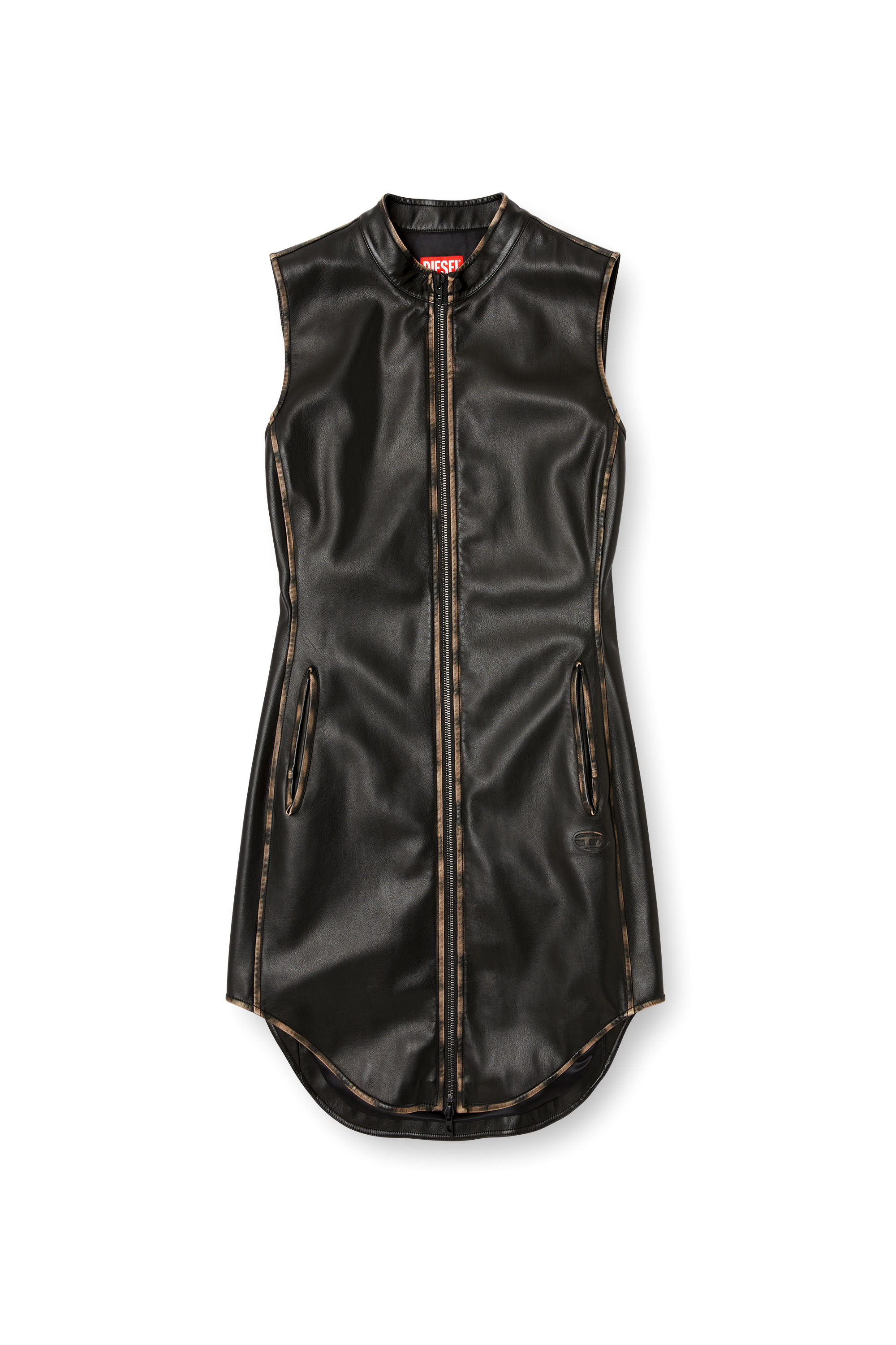 Diesel - D-ENEAS, Abito in tessuto tecnico distressed Donna in Multicolor - 2