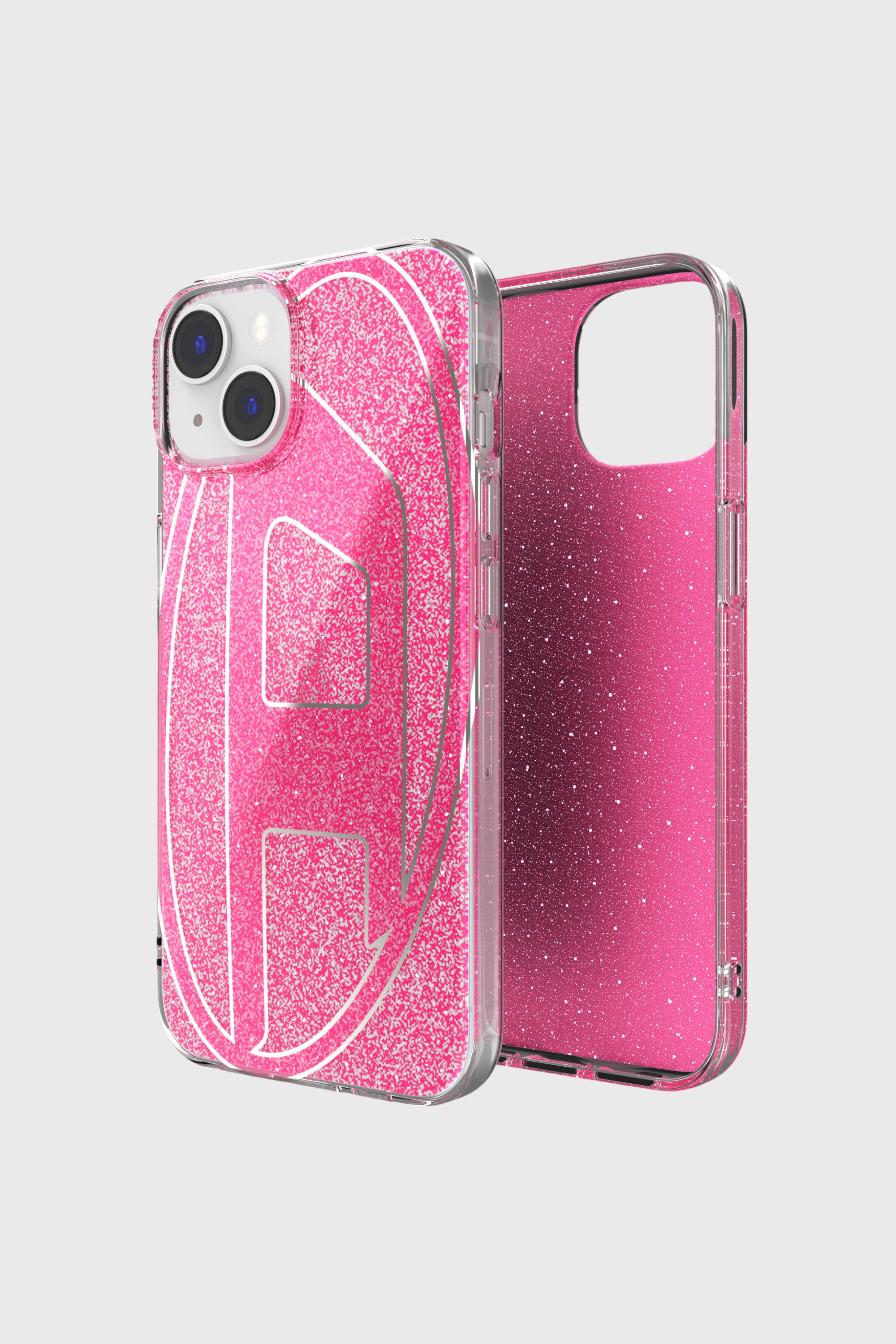 Diesel - 60034 AOP CASE, Cover glitterata per iP 13/ 14 Unisex in Rosa - 1