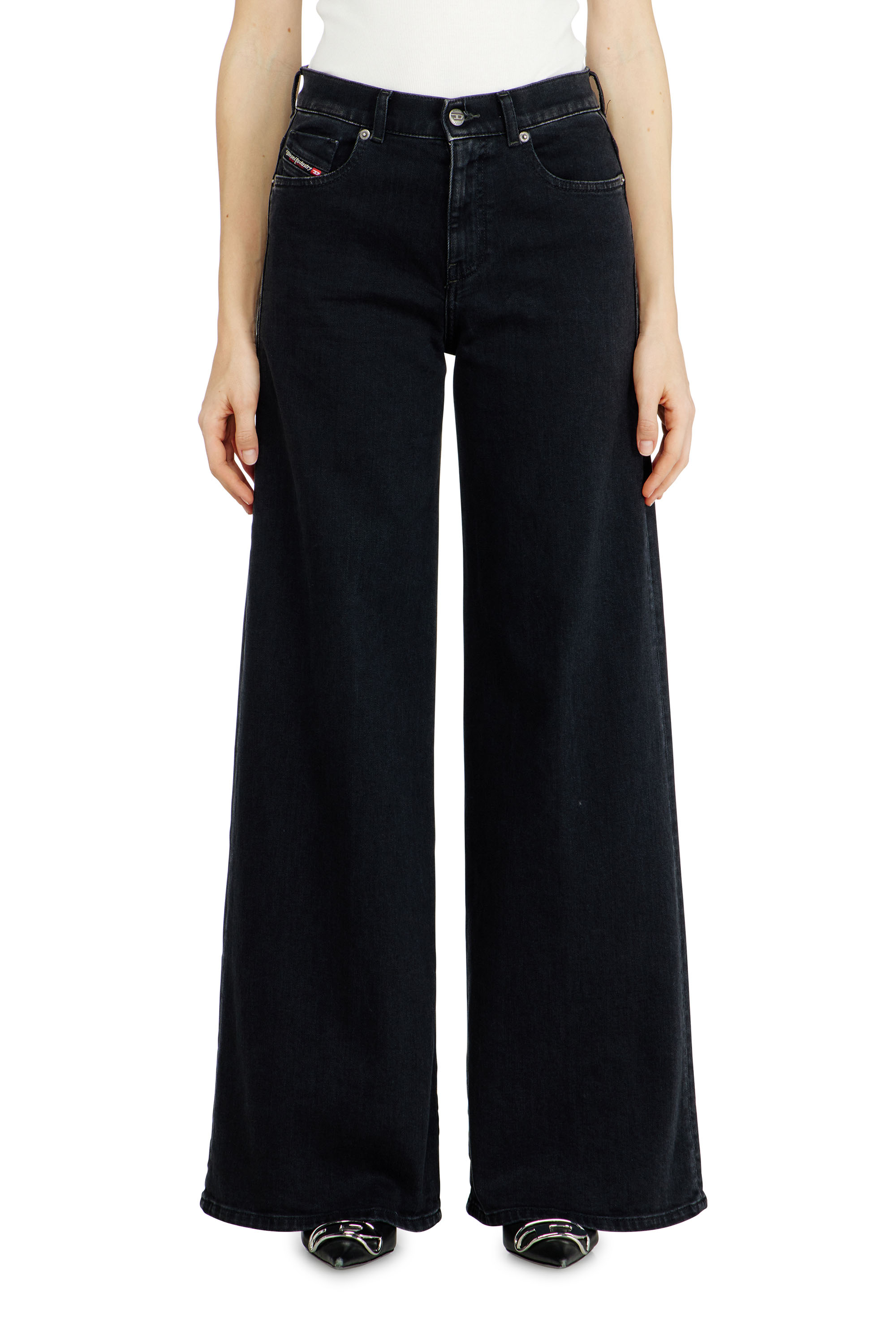 Diesel - Woman's Flare Jeans 1978 D-Akemi 09N89, Black/Dark grey - 1