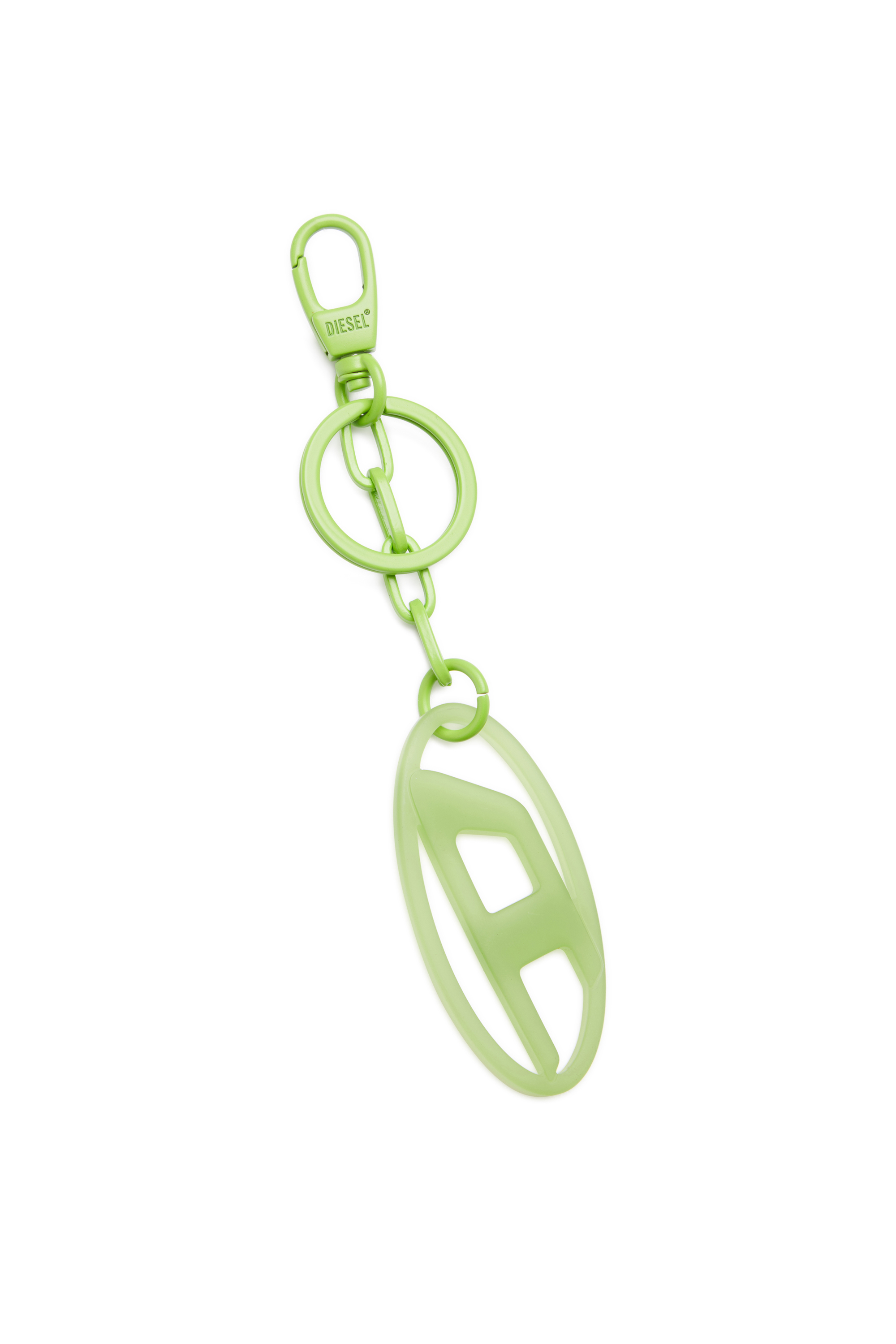Diesel - OVAL D CHARM, Portachiavi con charm a forma di D ovale in metallo e resina Unisex in Verde - 3
