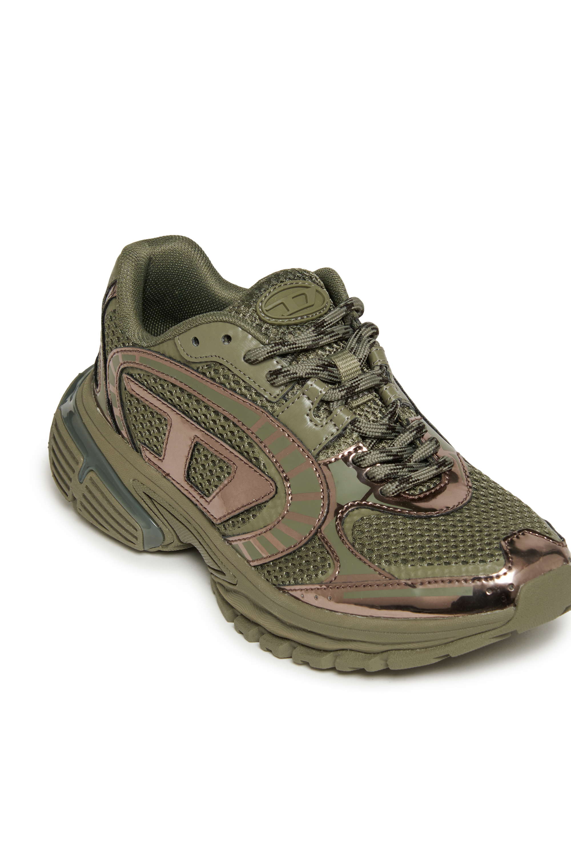 Diesel - S-PRO-V-DENSE LOW, S-Pro-V-Dense - Sneakers in nylon con logo Oval D Unisex in Verde - 4