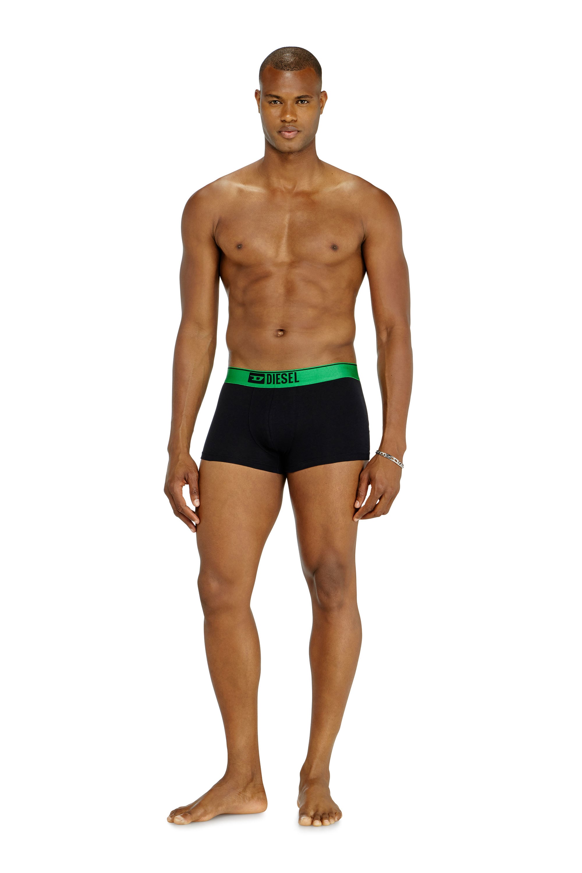 Diesel - DAMIEN-GFT-3PACK, Set da tre boxer lungo con fascia in vita metallizzata Uomo in Nero - 2