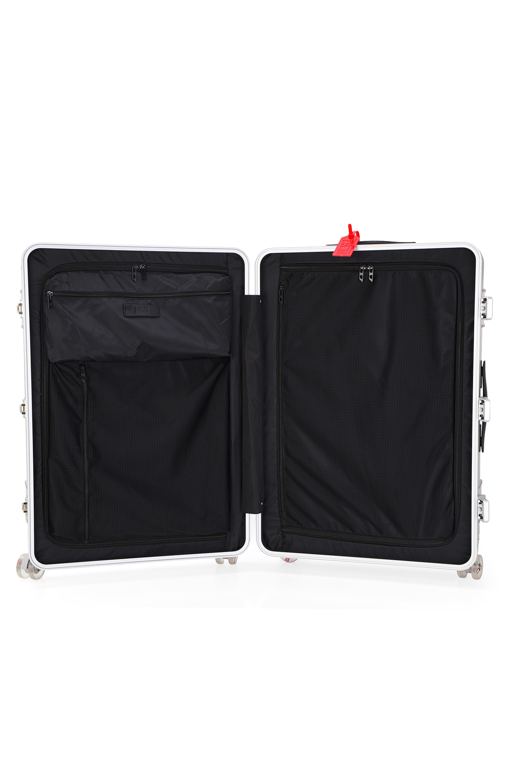 Diesel - DIESEL PC STRONG IMAGE TROLLEY- DSL003, Valigia resistente taglia L Unisex in Argento - 4