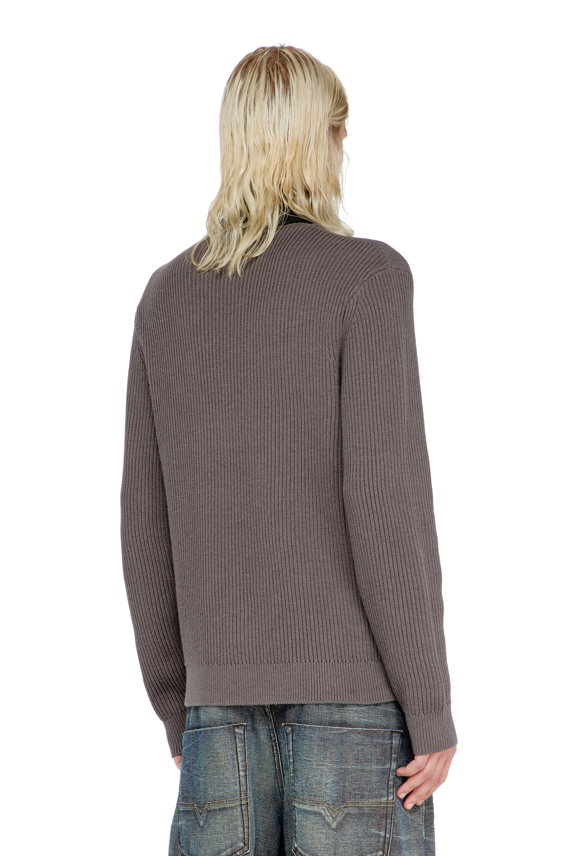 Diesel - K-MAMU, Pullover mezza zip con collo a strati Uomo in Multicolor - 4
