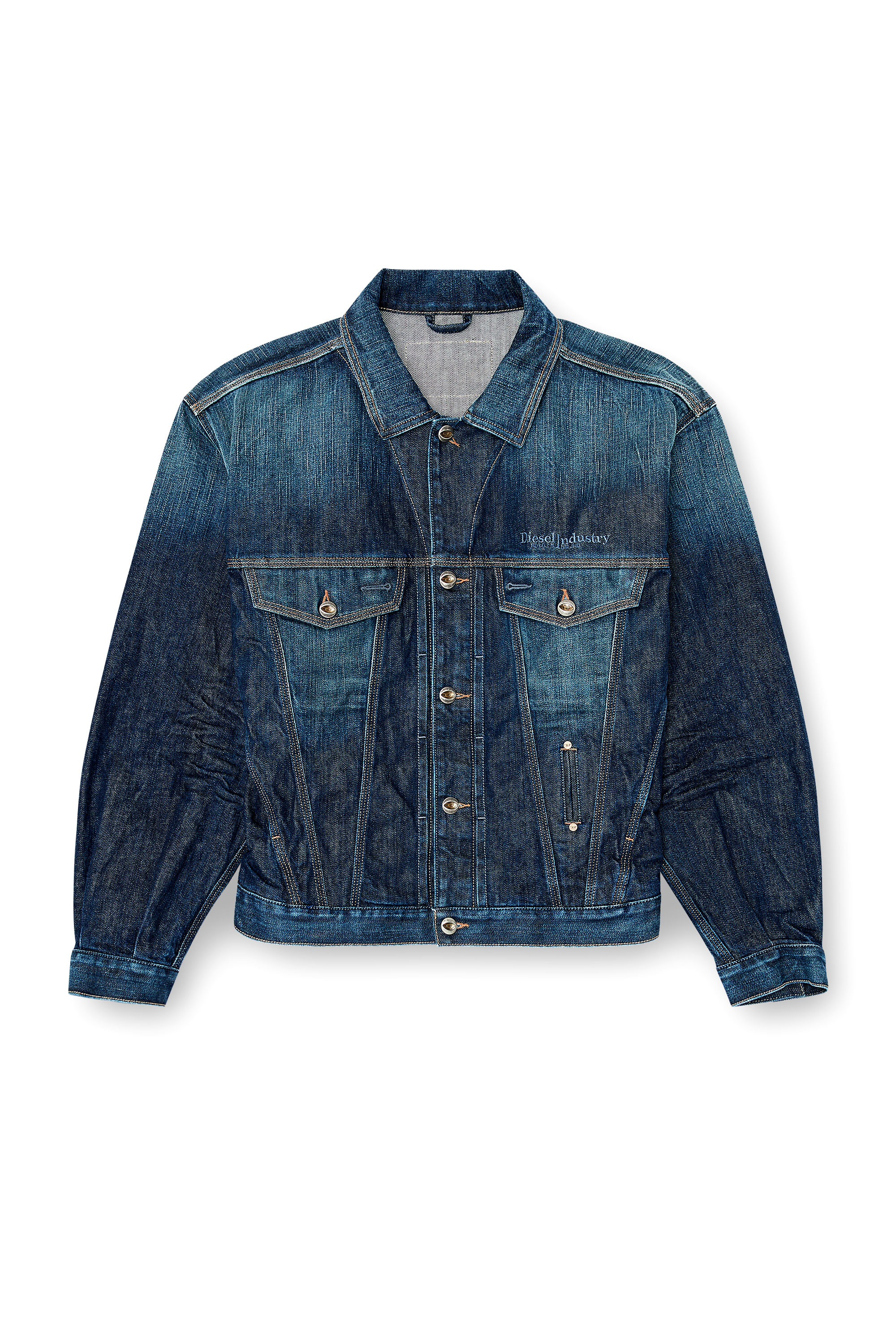 Diesel - D-DENVER-CL, Trucker jacket in denim selvedge Unisex in Blu - 3