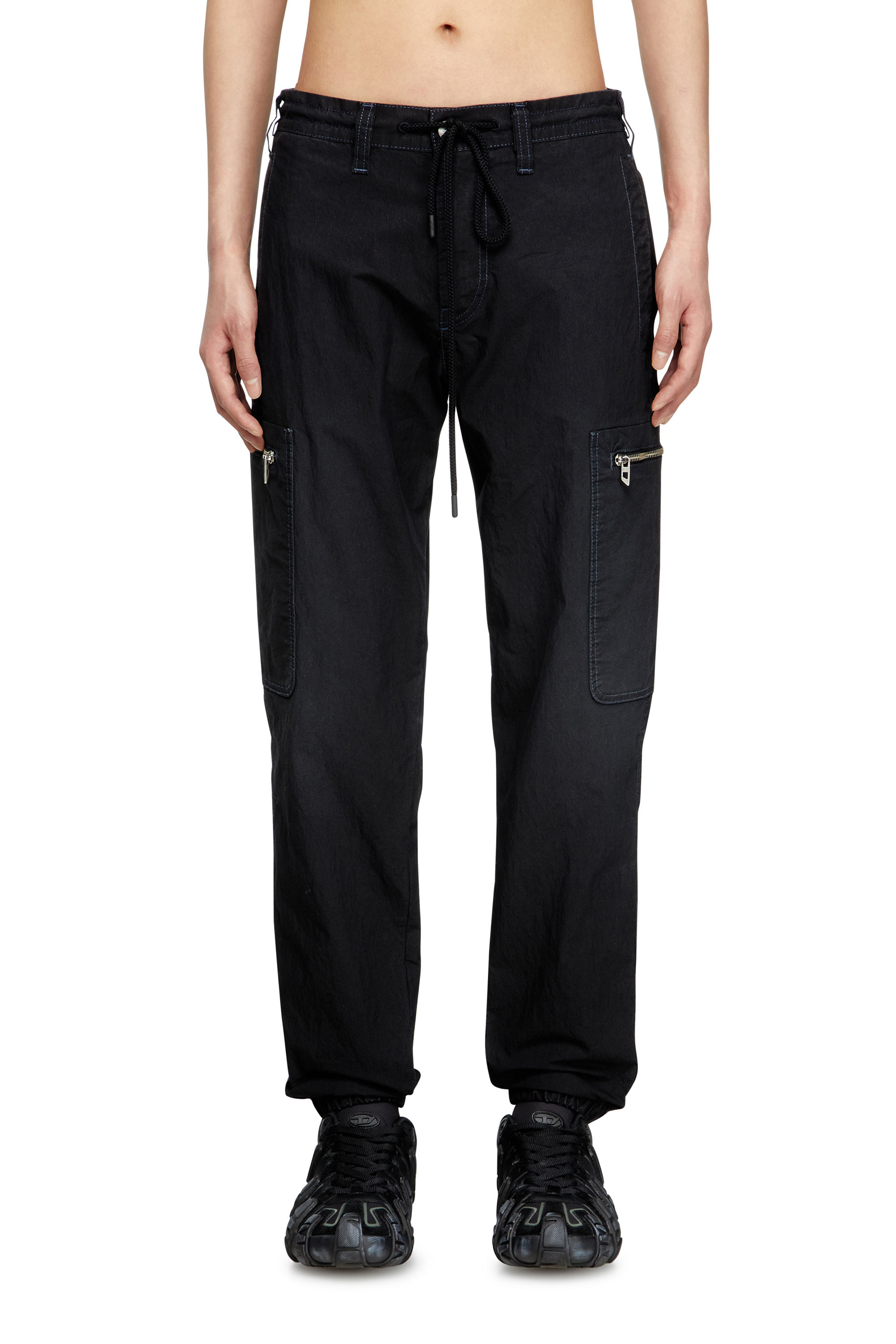 Diesel - Slim D-Lab JoggJeans® 068SJ Unisex, Nero/Grigio scuro - Image 1