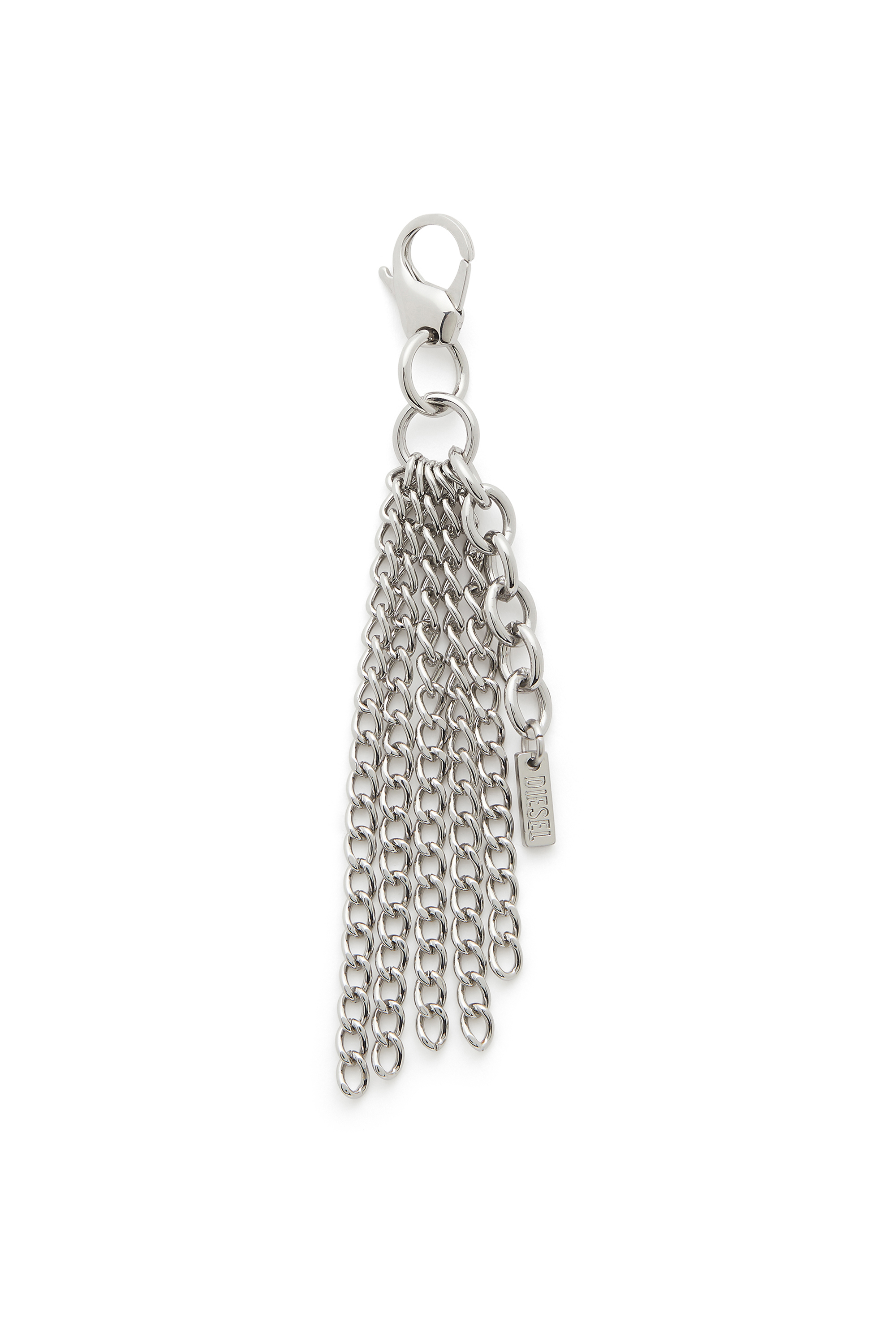 Diesel - CHARM-MULTI CHAIN, Portachiavi in metallo con frange a catena Donna in Argento - 1