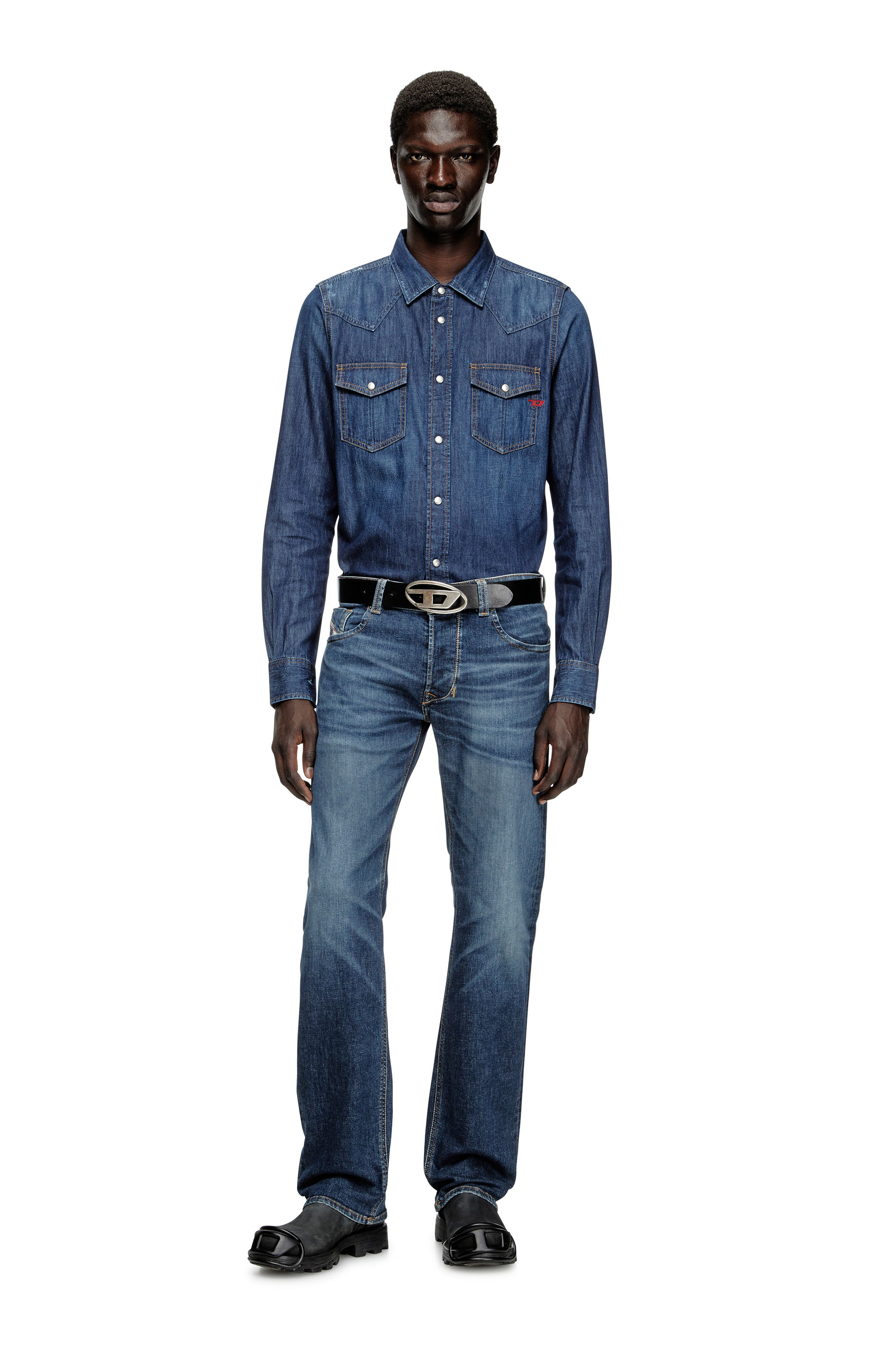 Diesel - D-VEGA, Overshirt in denim Uomo in Blu - 2
