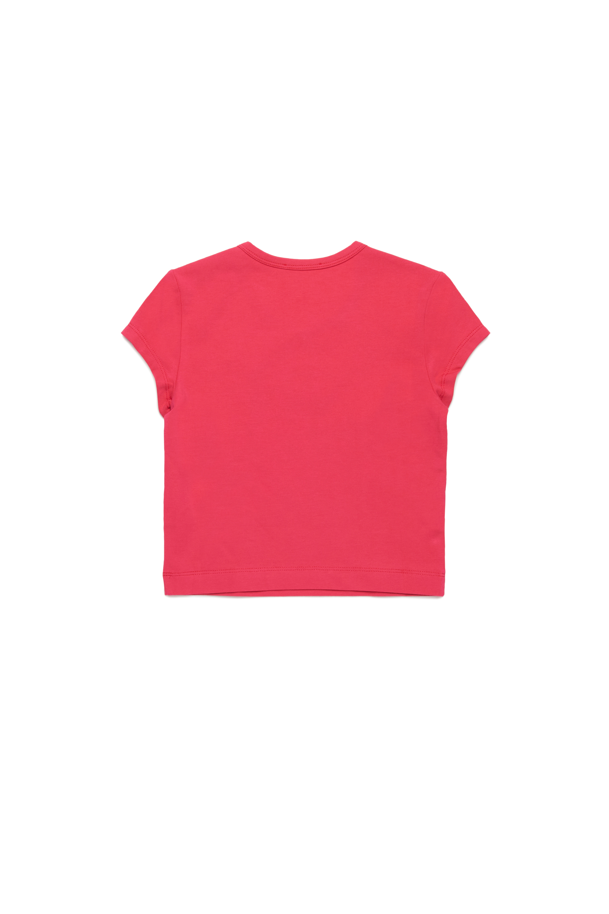 Diesel - TANGIE, T-shirt con logo Oval D cut-out Donna in Rosa - 2