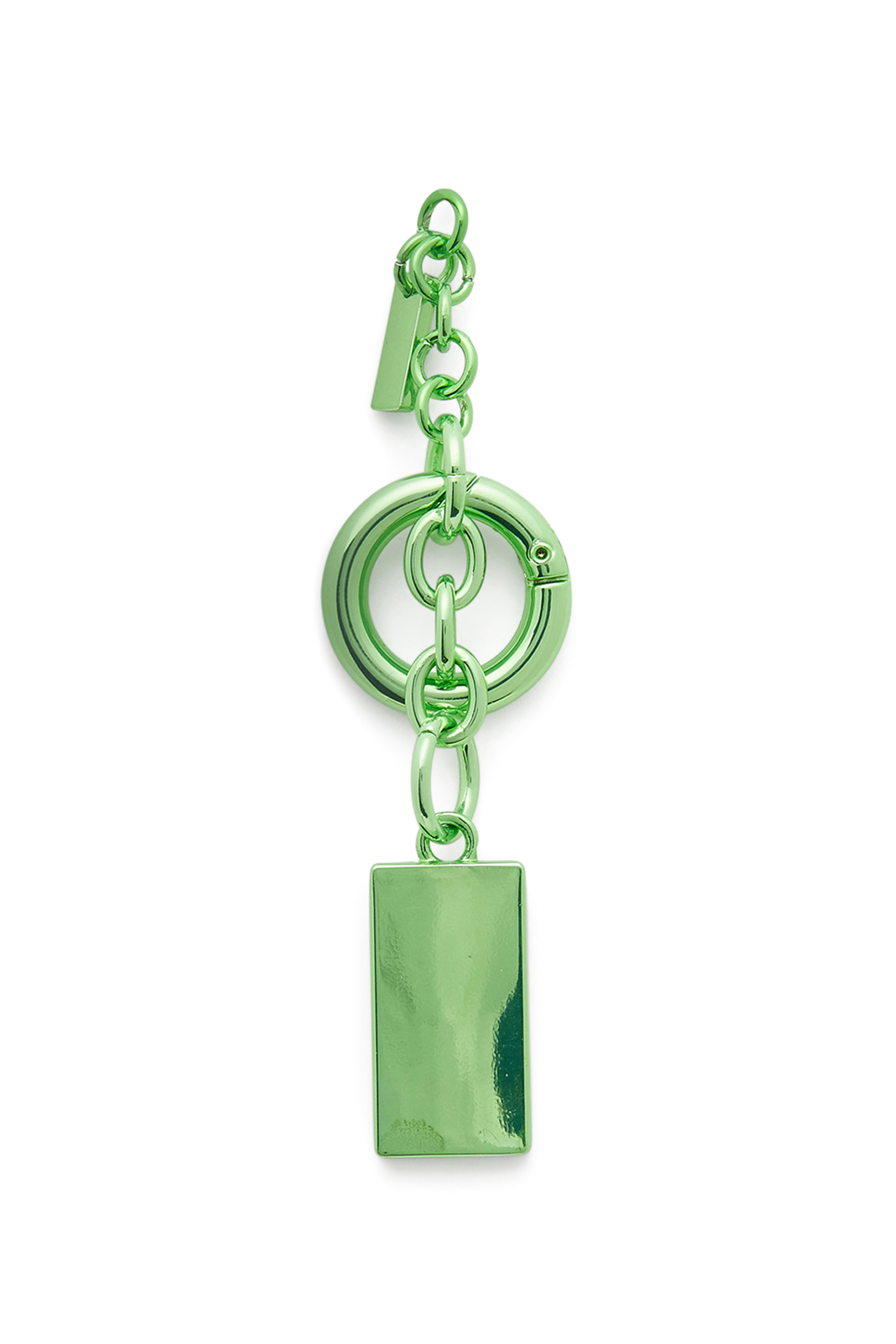 Diesel - CHARM-BISCOTTO, Portachiavi in metallo con charm logo Biscotto Donna in Verde - 2