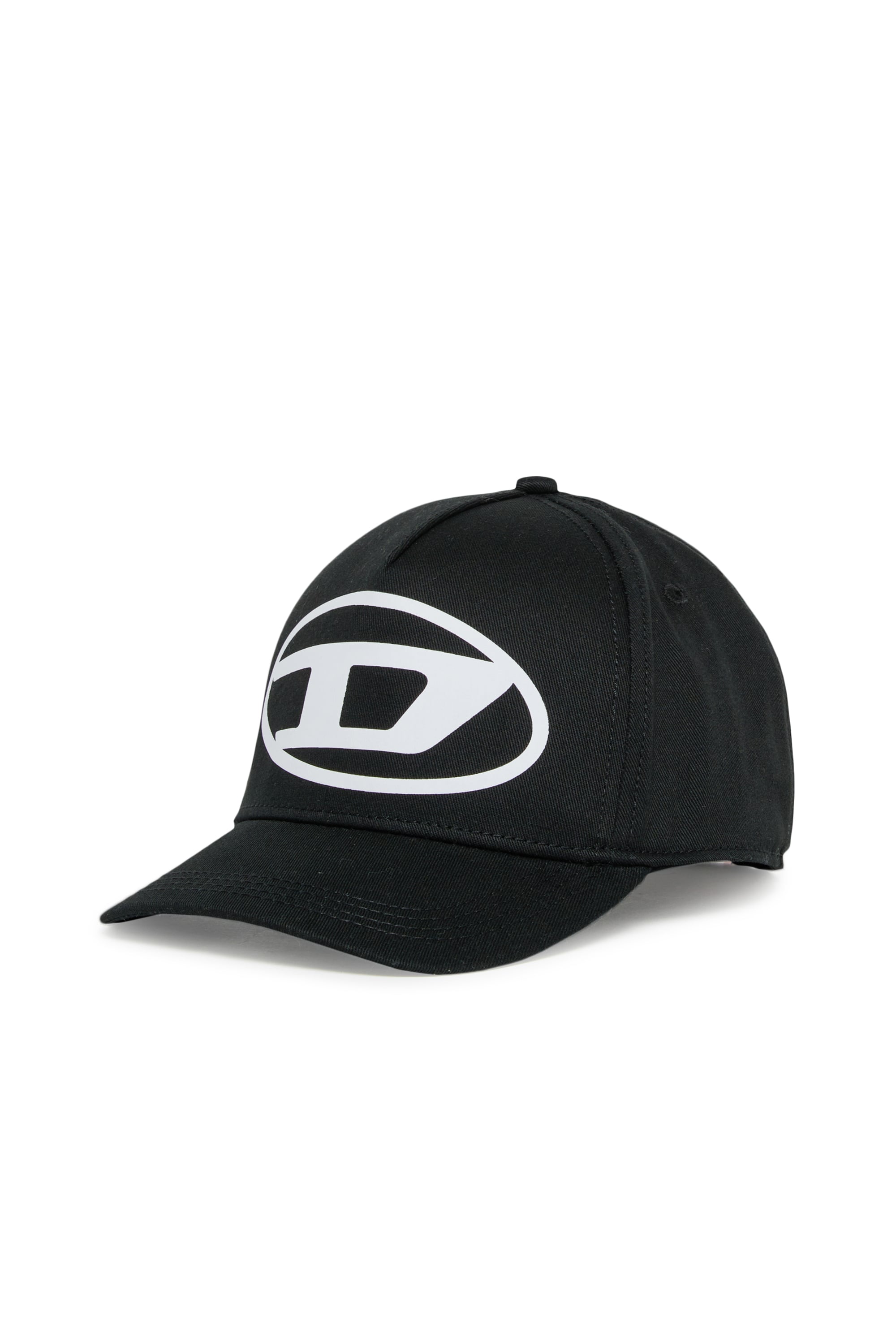 Diesel - FLIMO, Cappellino da baseball con stampa Oval D logo Uomo in Nero - 1