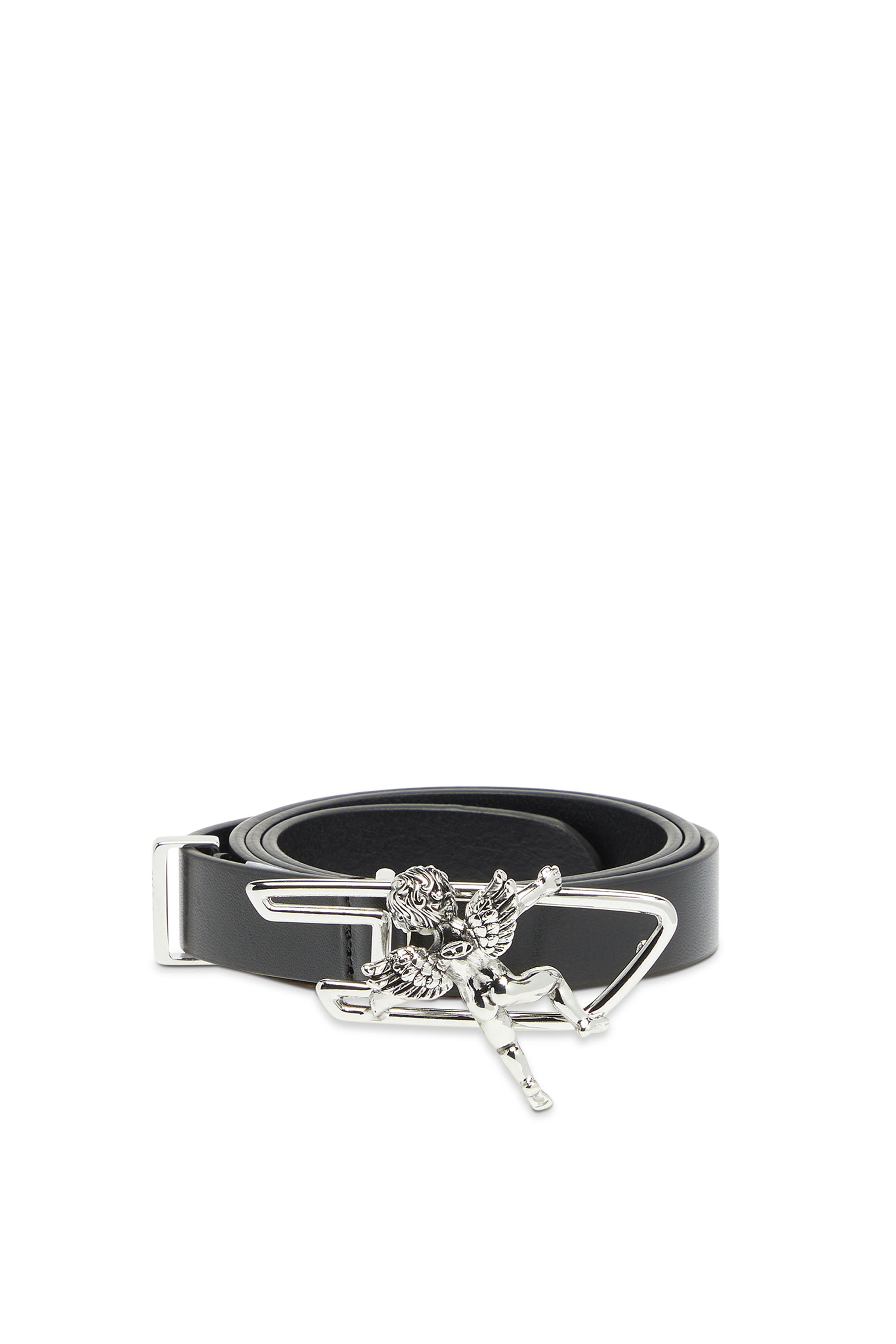Diesel - B-D LINE W ANGEL 20, Cintura 2 cm in pelle con fibbia D cherubino Donna in Nero - 1