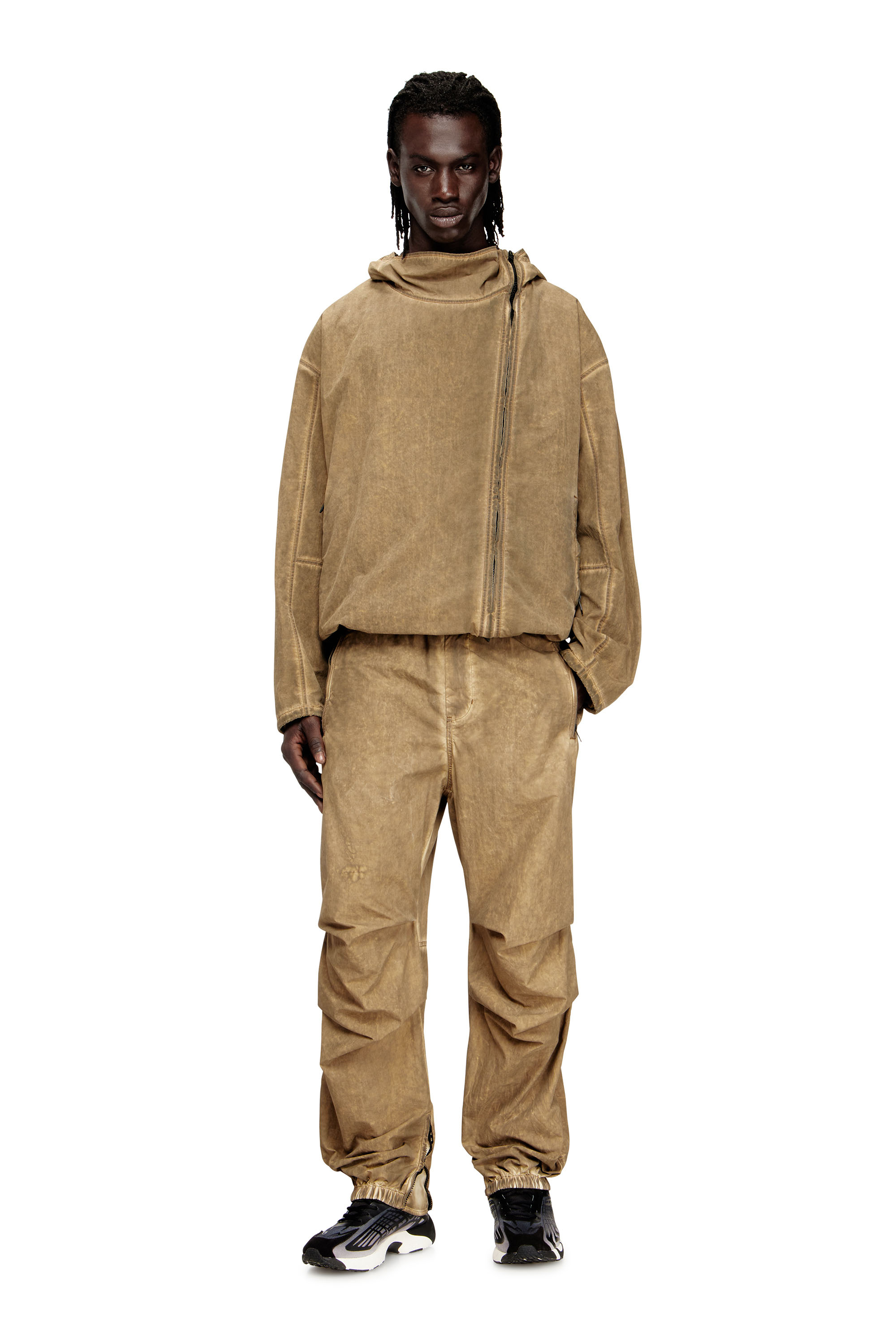 Diesel - J-SQUAD-TREAT, Giacca con cappuccio in Taslan effetto dirt Uomo in ToBeDefined - 2