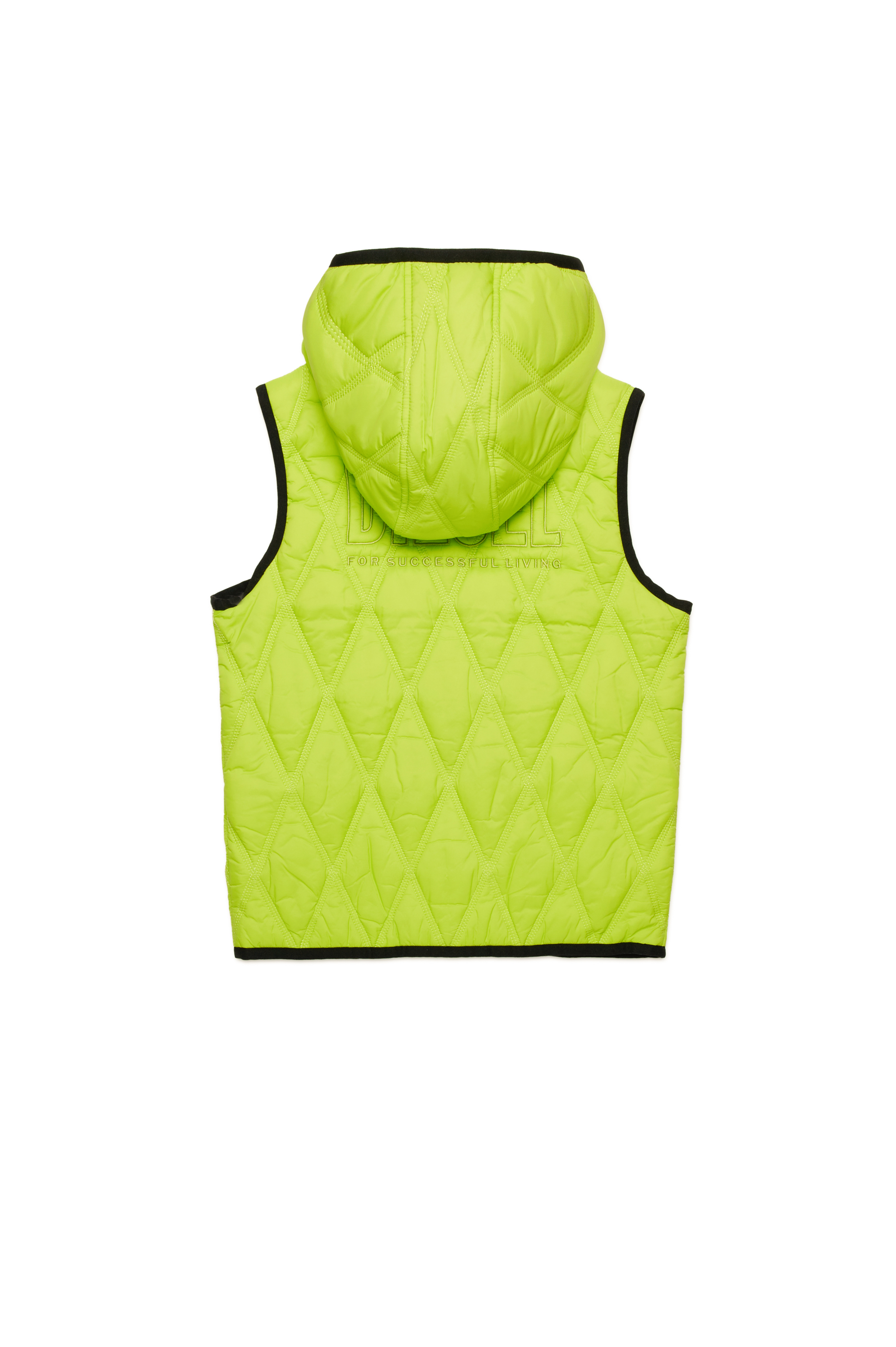 Diesel - JFOSSIR, Gilet trapuntato leggero con cappuccio Unisex in Verde - 2