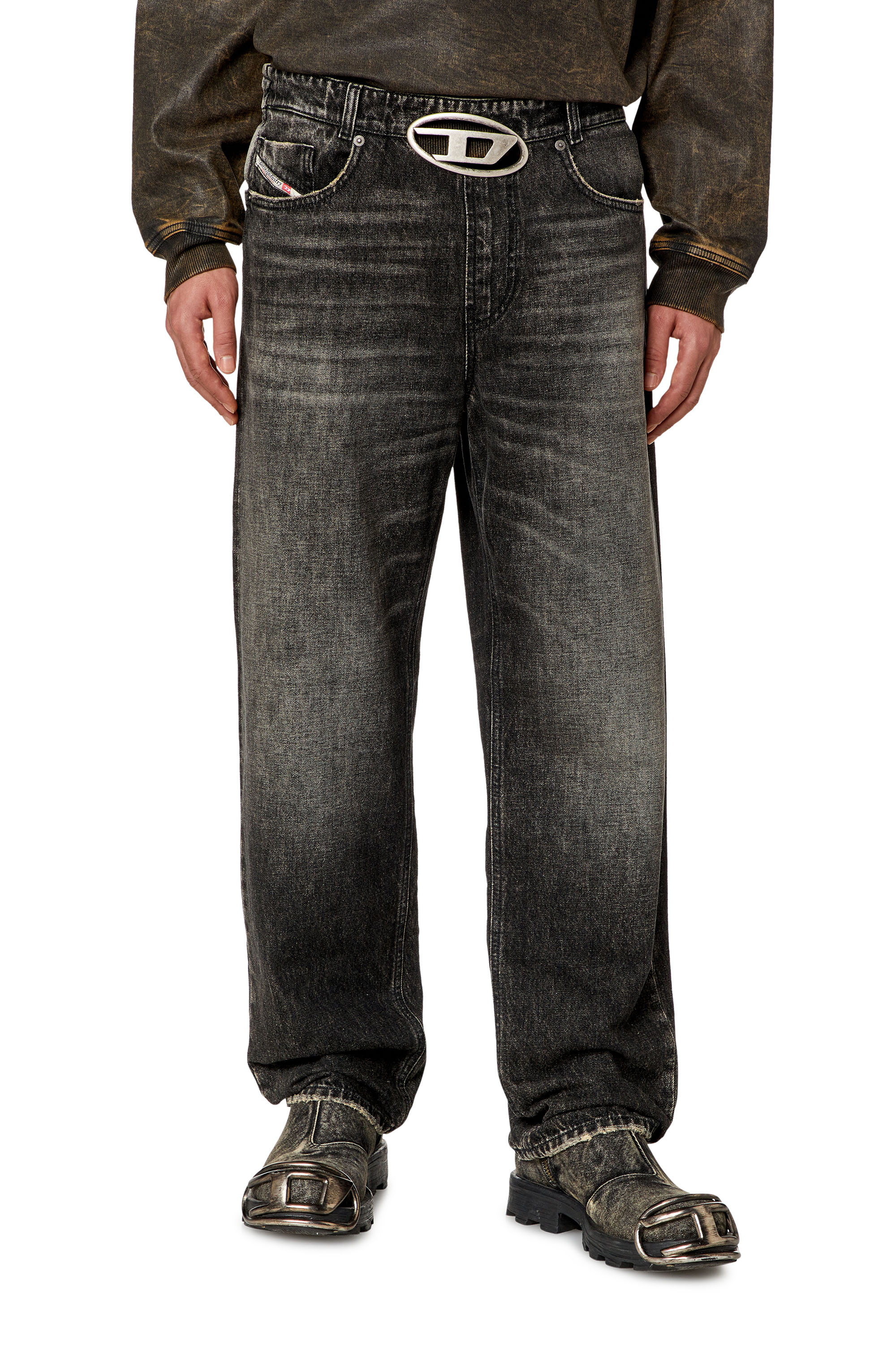 Diesel - Straight Jeans 2010 D-Macs 0JGAE, Nero/Grigio scuro - Image 1