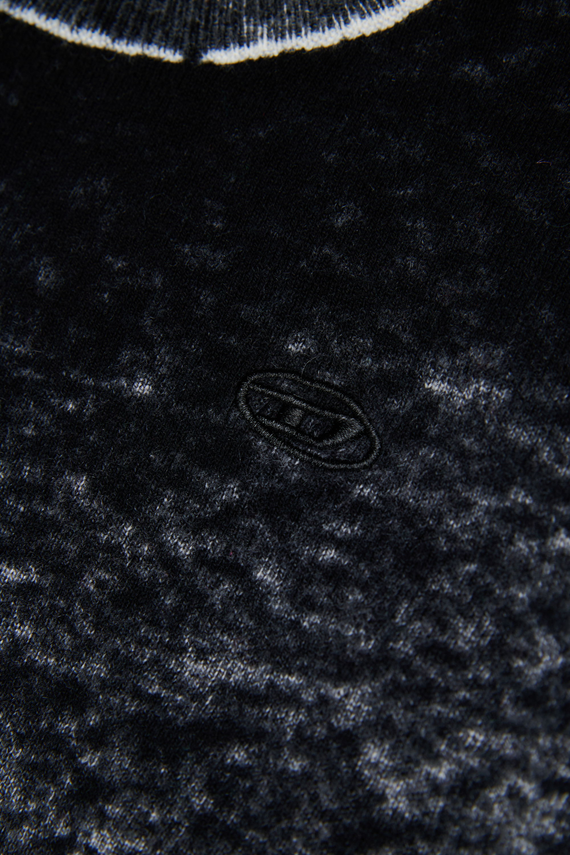 Diesel - KJEMR, Pullover in misto lana con effetto colore irregolare Uomo in Nero - 4