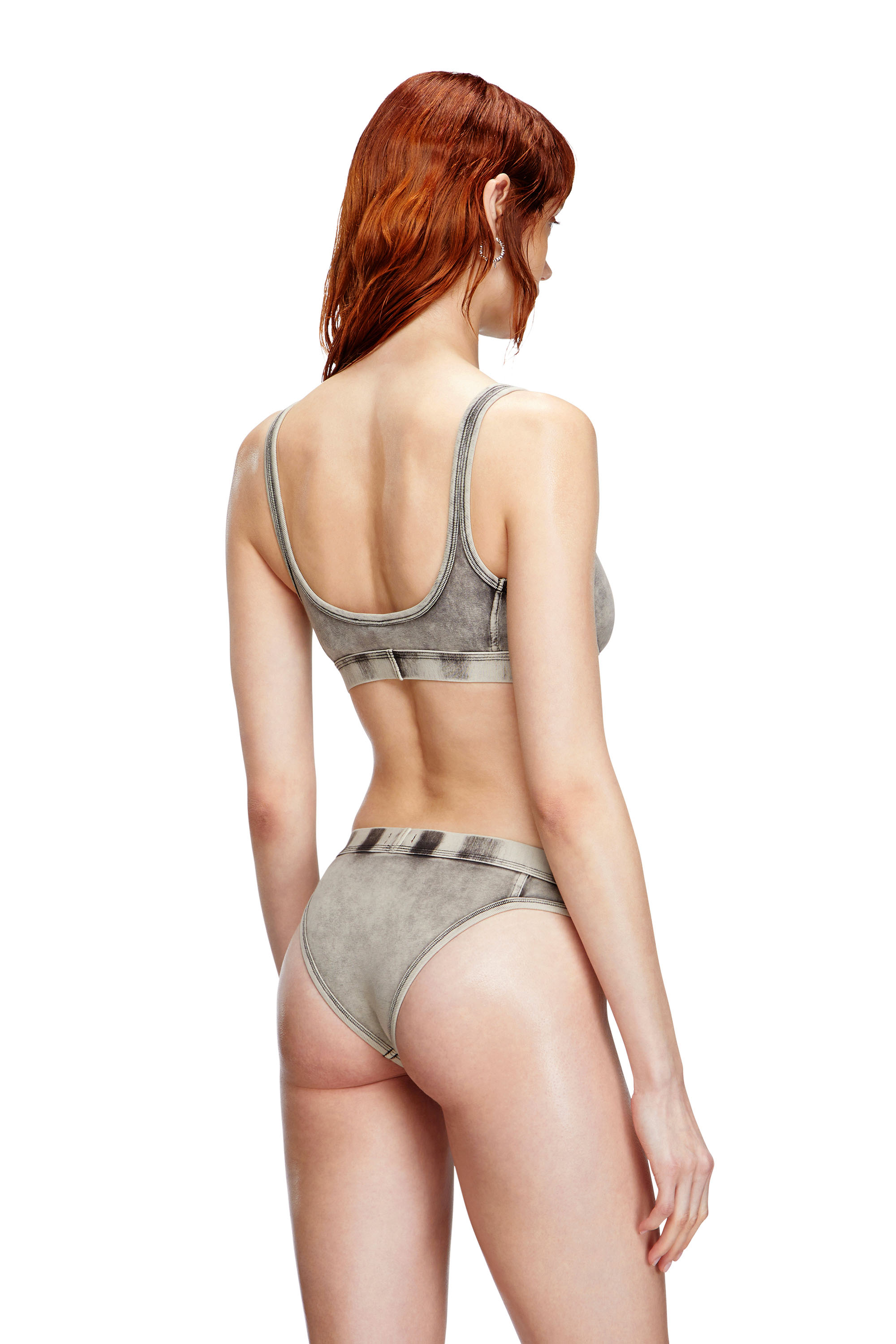 Diesel - CLODIA-DNM, Slip in jersey effetto denim Donna in Grigio - 4