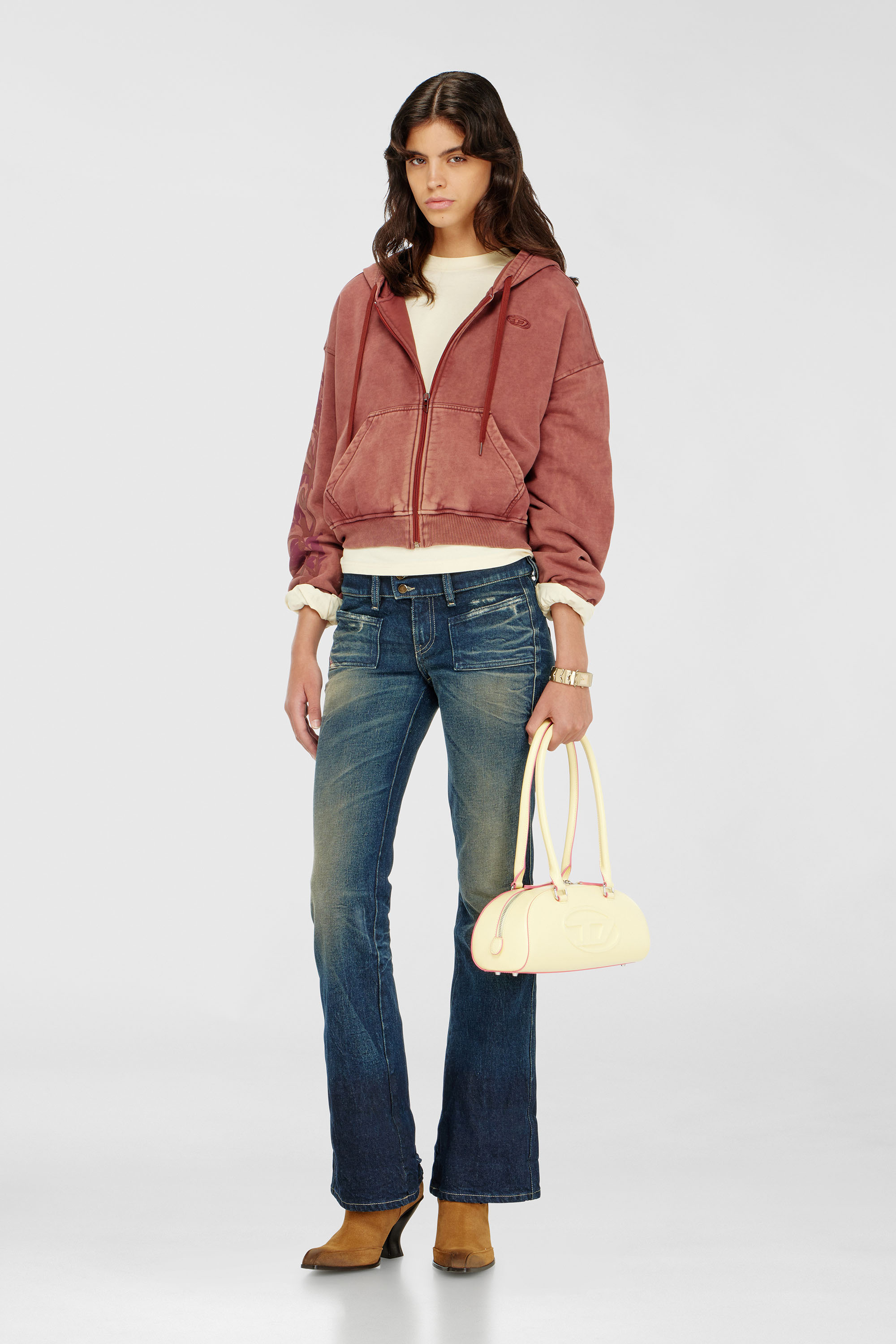 Diesel - Bootcut Jeans D-Hush 007EH Donna, Blu Scuro - Image 1