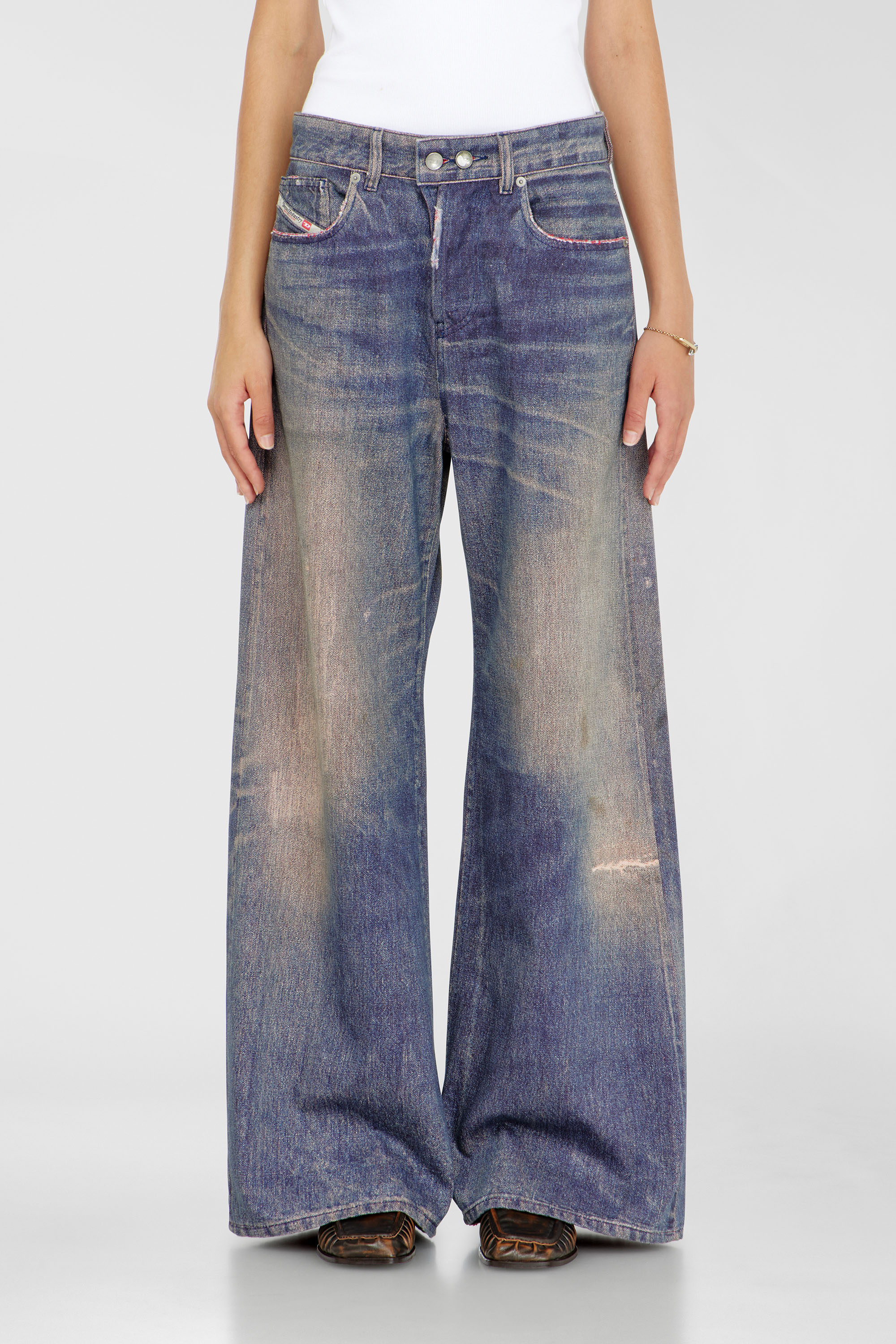 Diesel - Relaxed Jeans 1996 D-Sire 09P95 Donna, Blu Scuro - Image 1