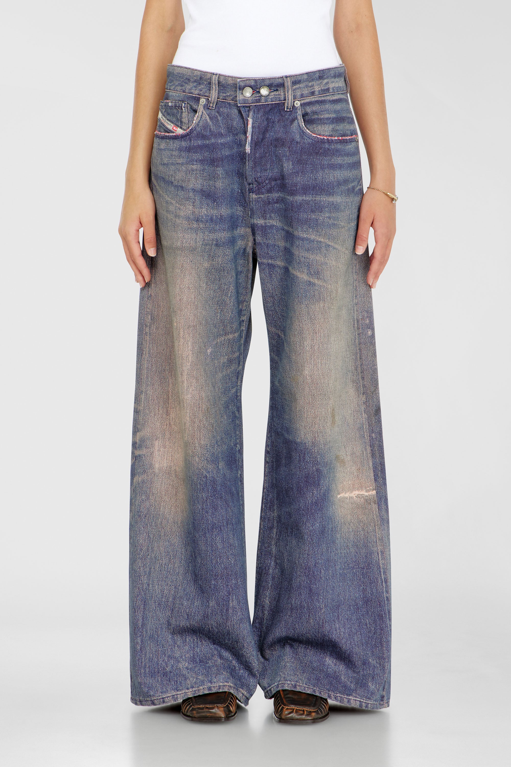 Diesel - Relaxed Jeans 1996 D-Sire 09P95 Donna, Blu Scuro - Image 4