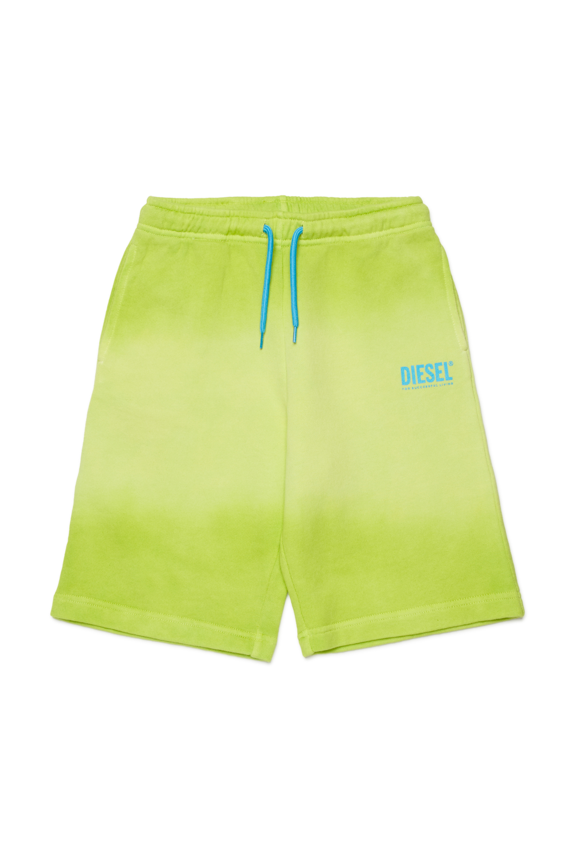 Diesel - PSHADE, Shorts in cotone con lavaggio sfumato Uomo in Verde - 1
