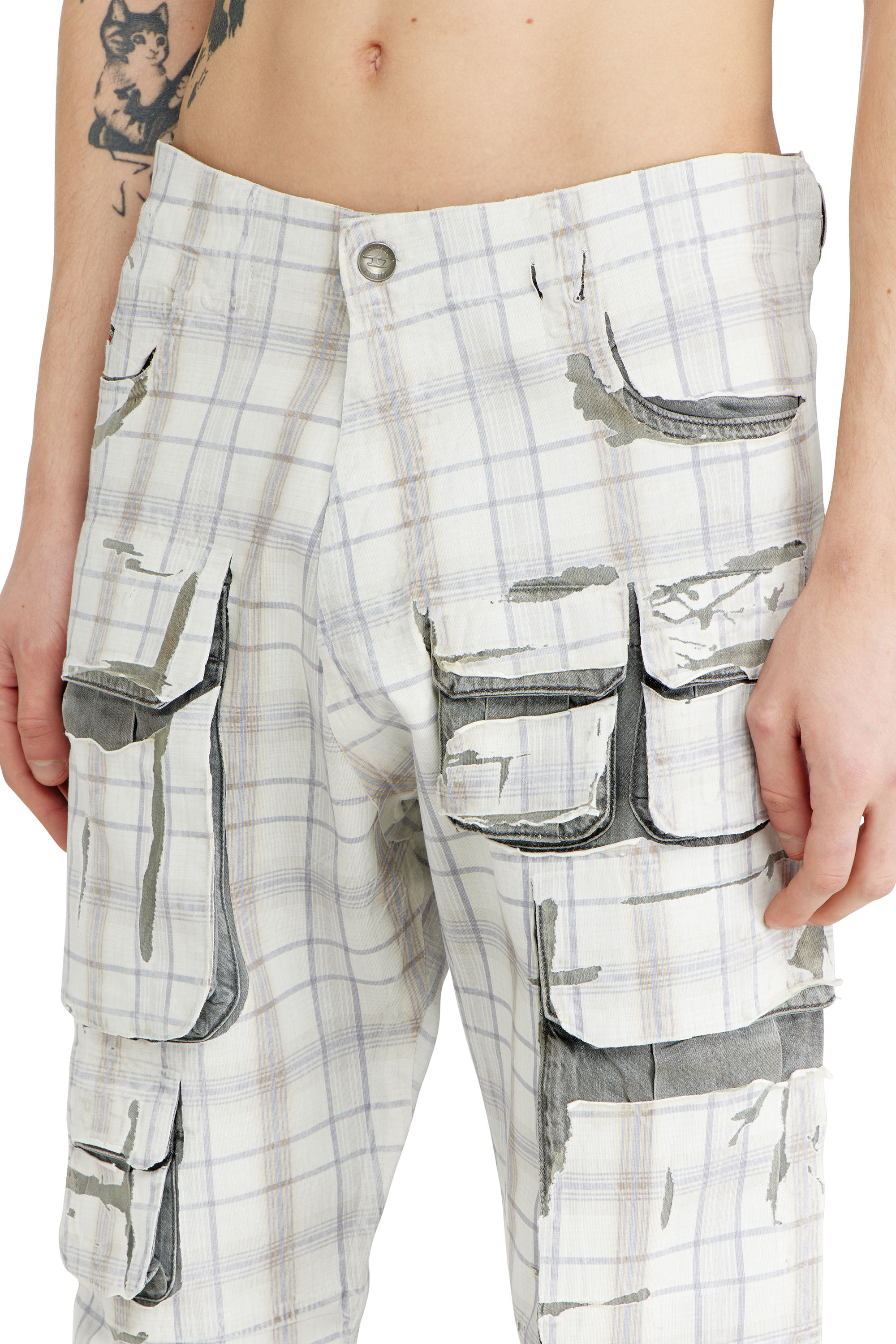 Diesel - Slim Jeans D-DAREK 068WA Uomo, Grigio Chiaro - Image 4