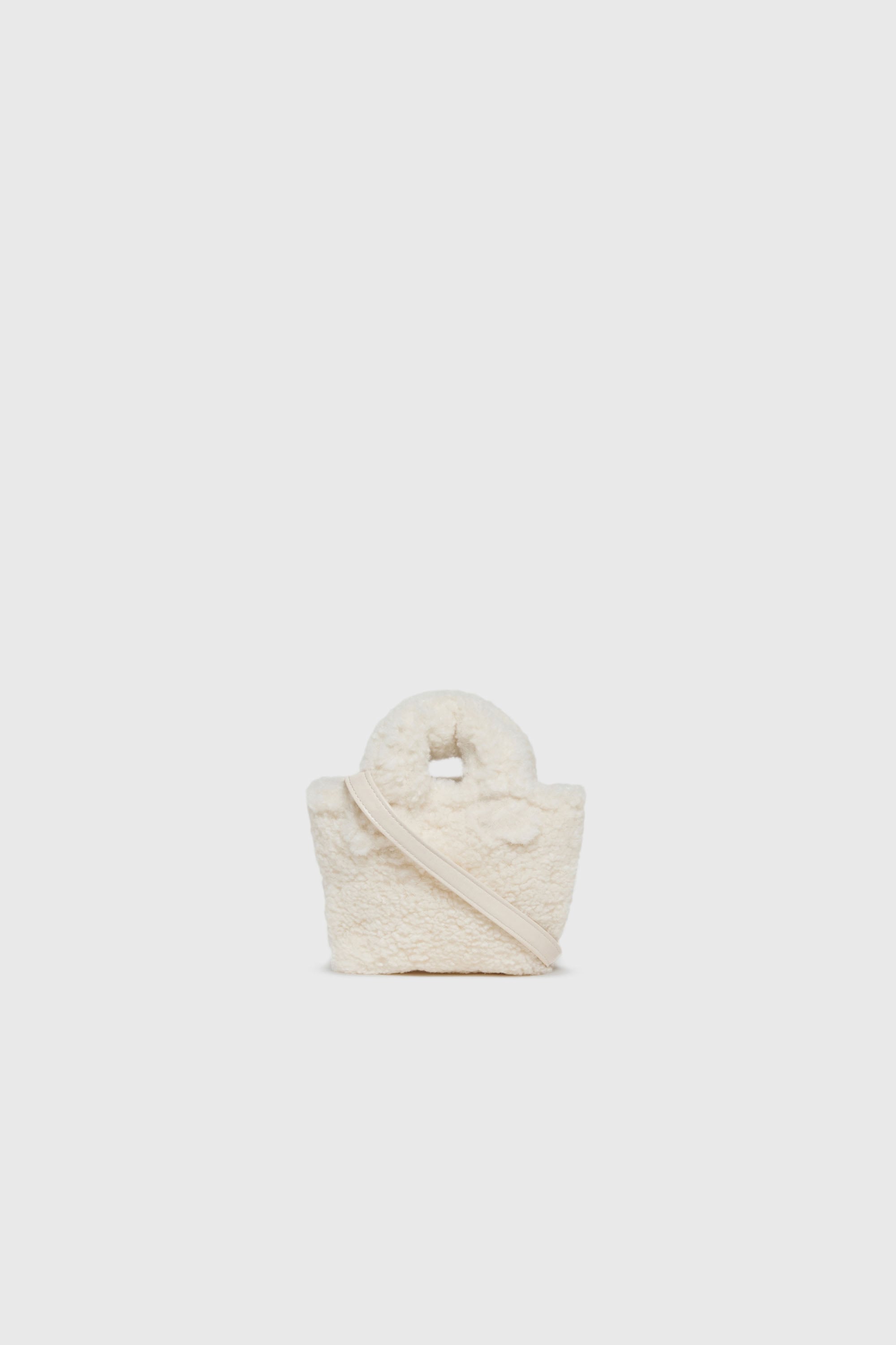 Diesel - WIXIT, WIXIT - Mini bag in teddy fleece Donna in Bianco - 2